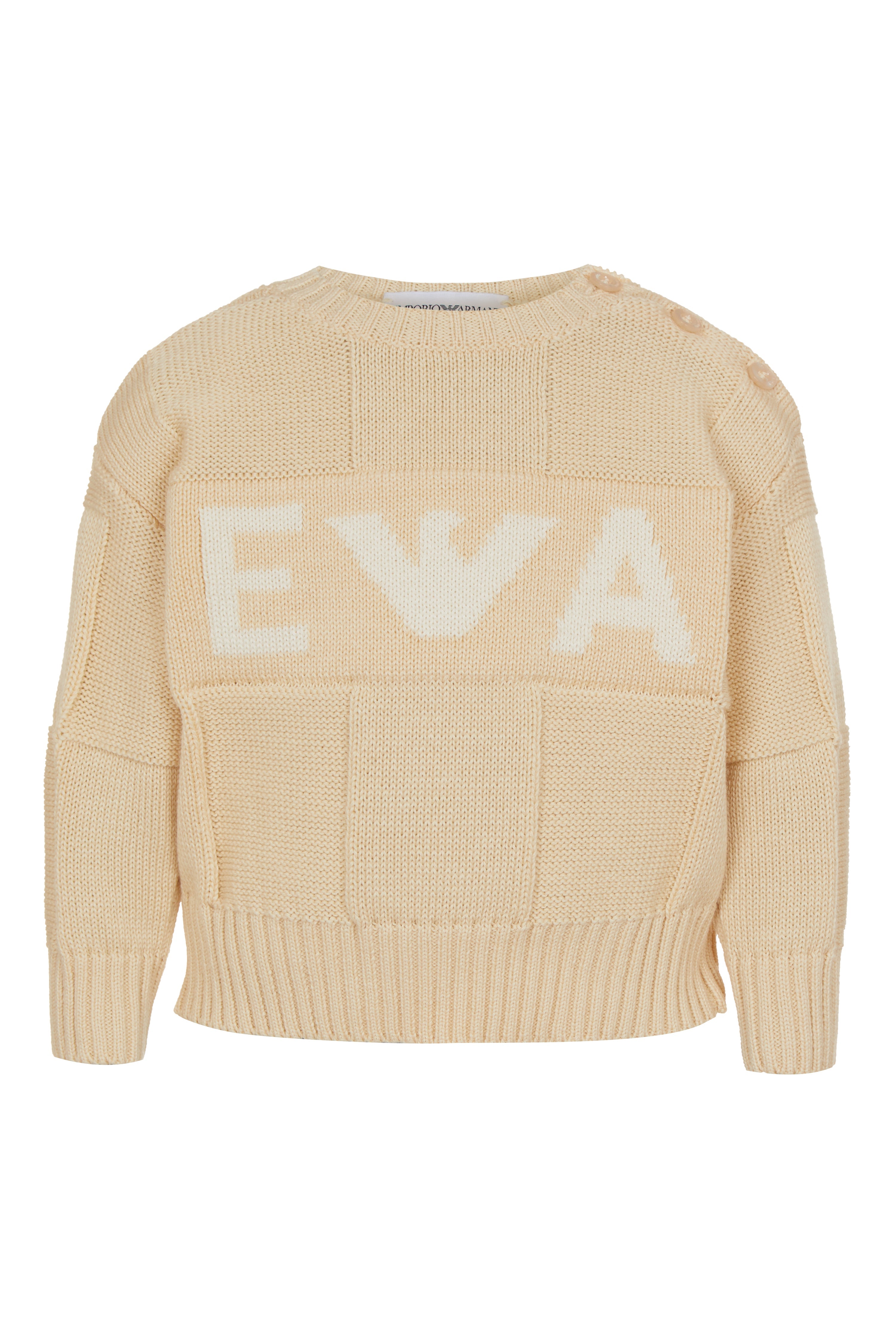 Knit Pullover with Logo Emporio Armani