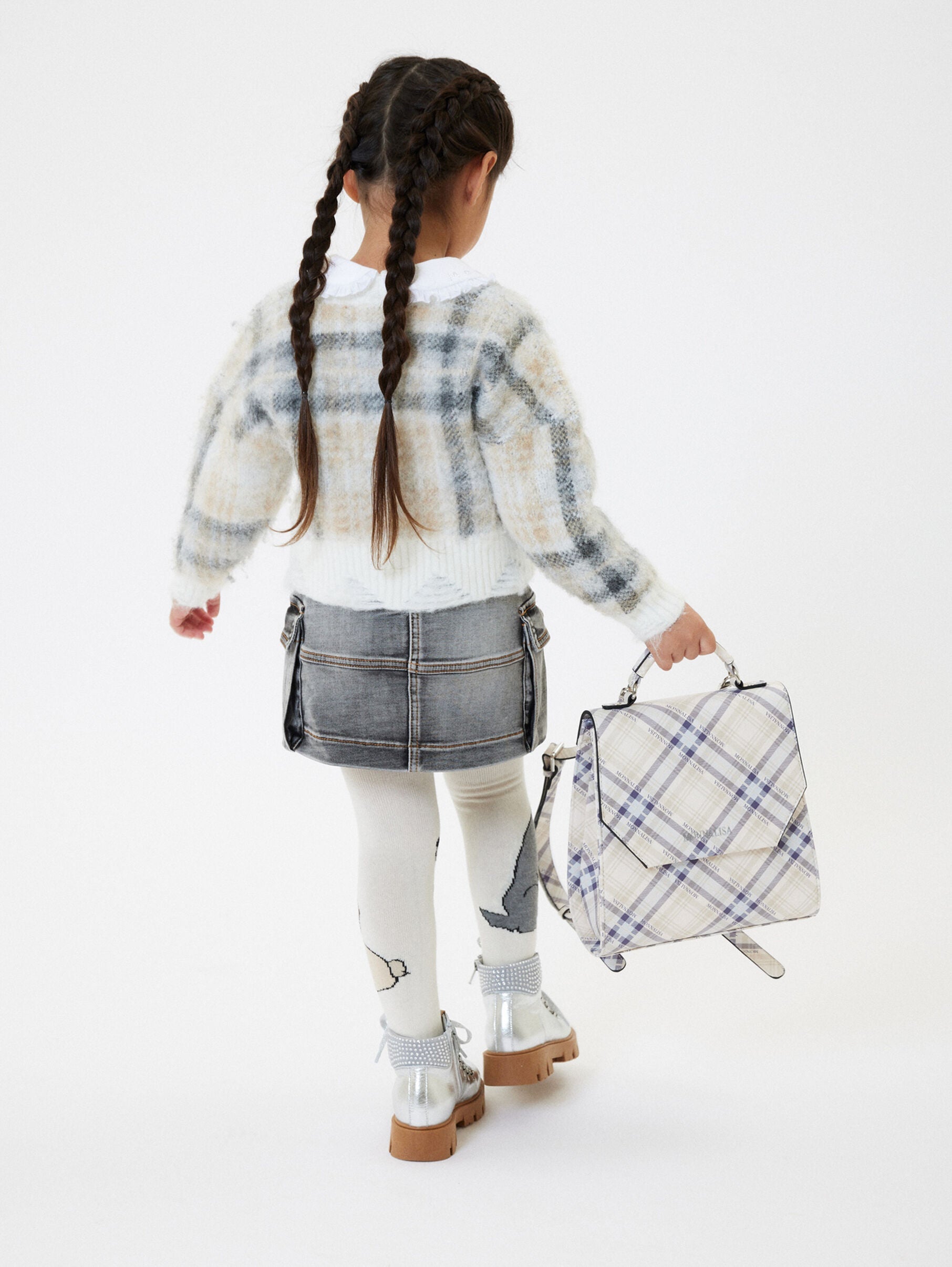 Mini Cargo Fleece Skirt Monnalisa