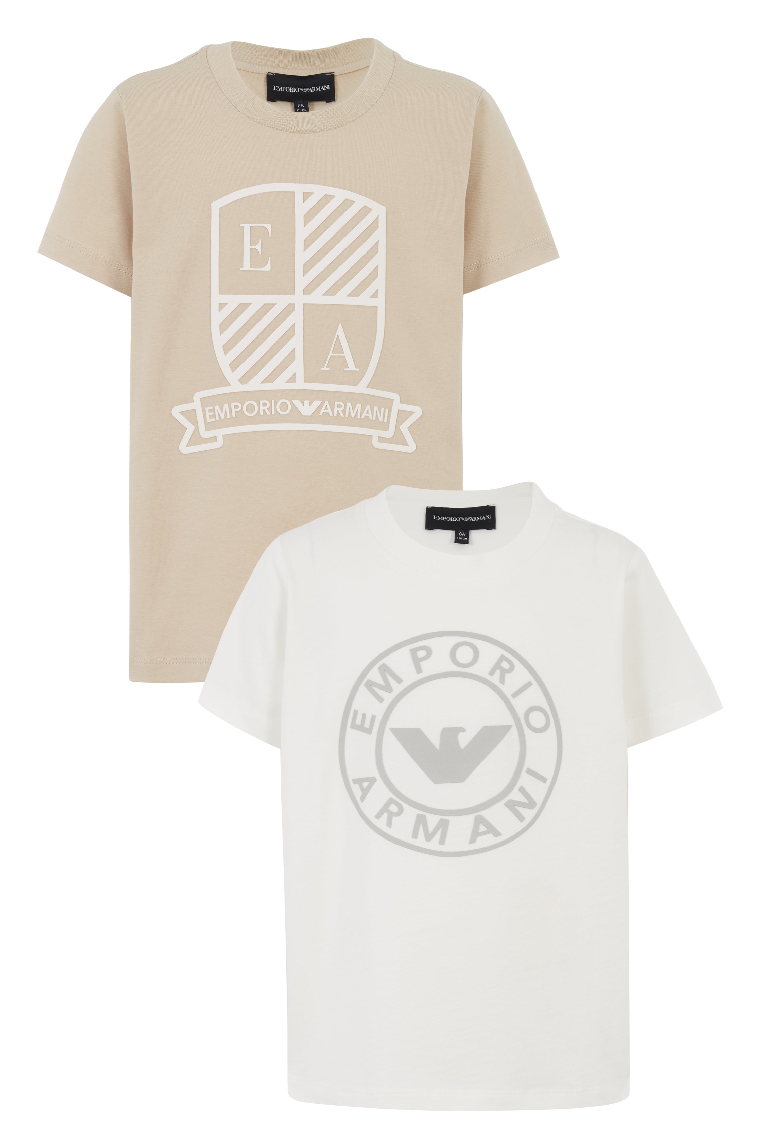 Oxford Tan & White T-Shirt Set Emporio Armani