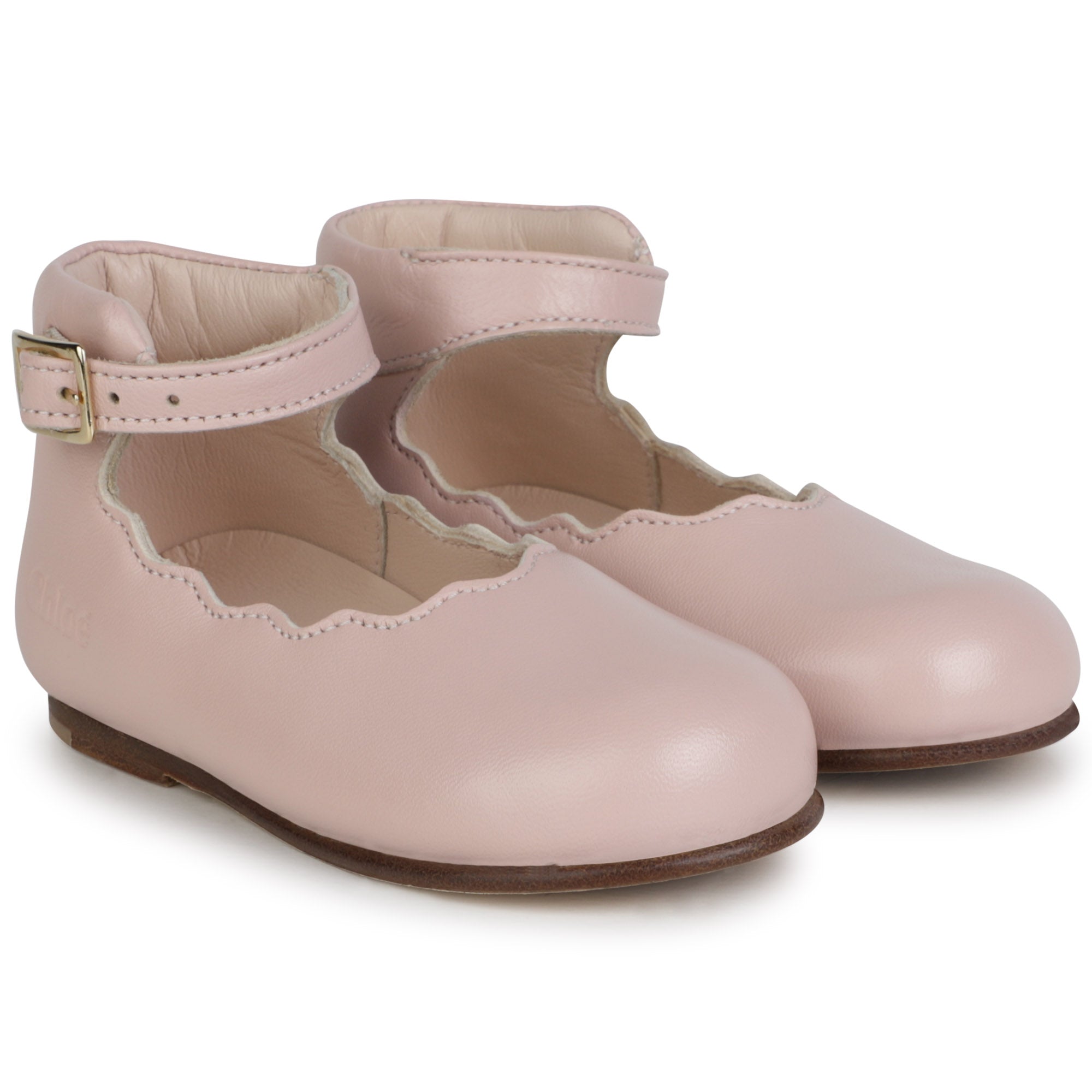 Leather Scalloped Shoes Chloe