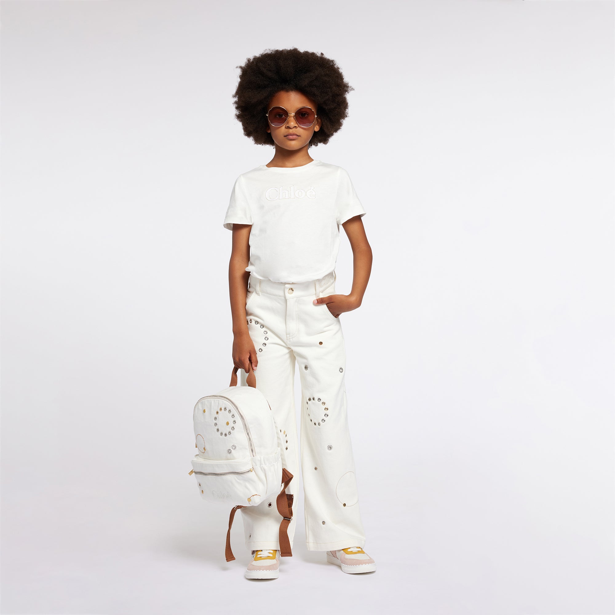 Embroidered Chain Stitch Tee-Shirt Chloe
