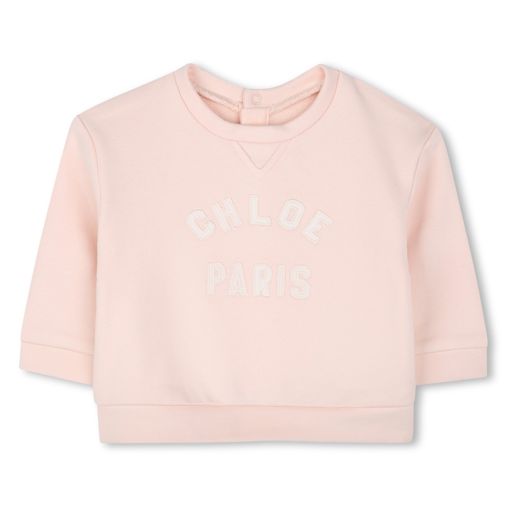 Toddler Organic Cotton Fleece Sweatshirt with Embroidered Branding Chloe