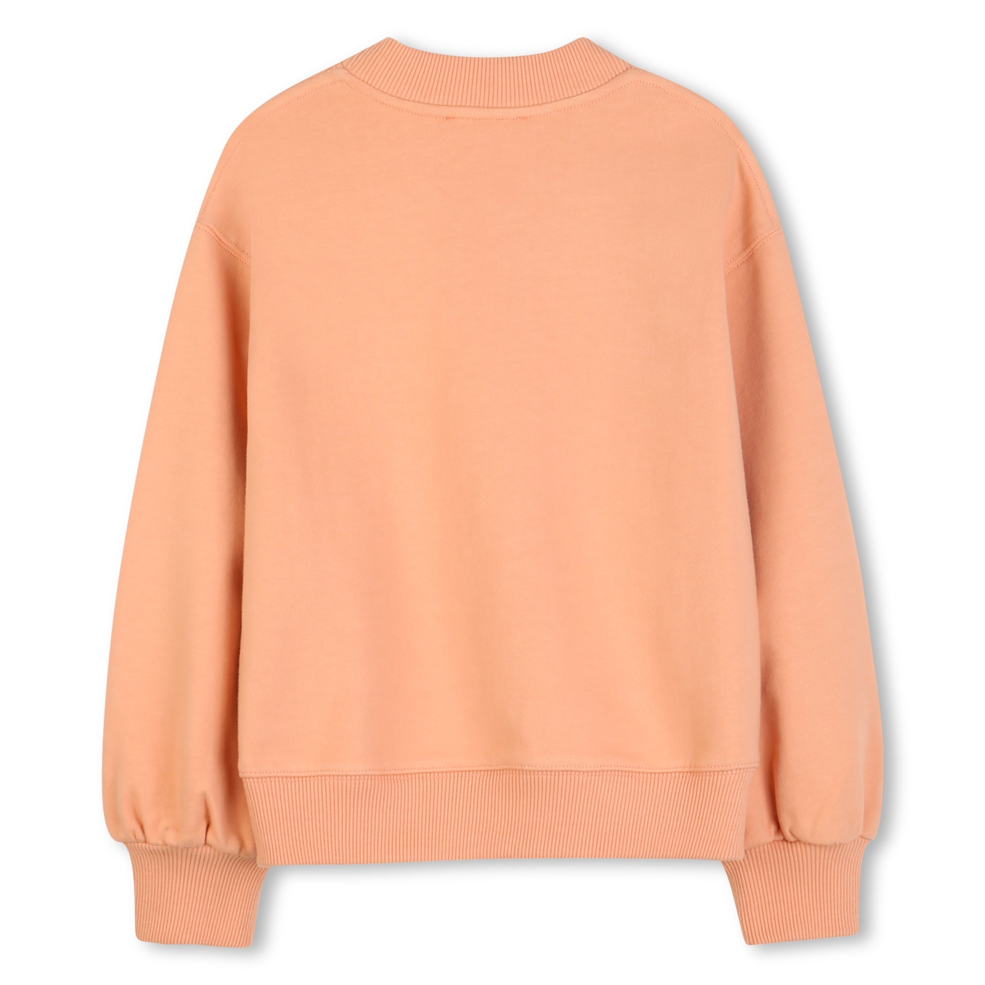 Organic Cotton French Terry Sweatshirt With Logo Print, Peach Chloe