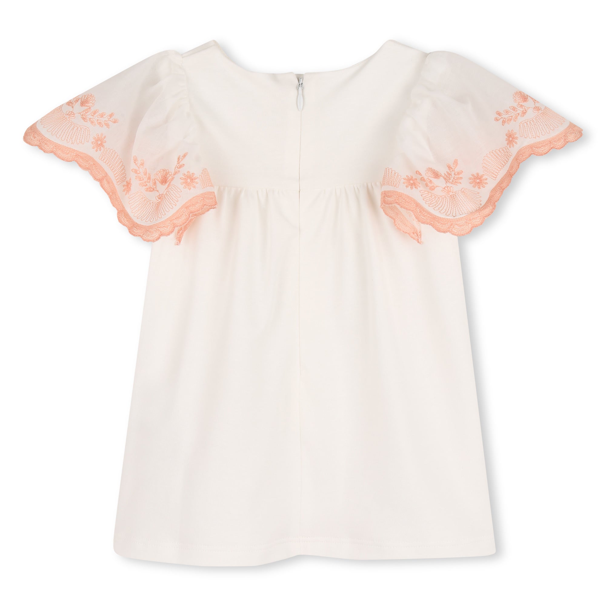 Organic Cotton Embroidered Puff Sleeve Dress Chloe