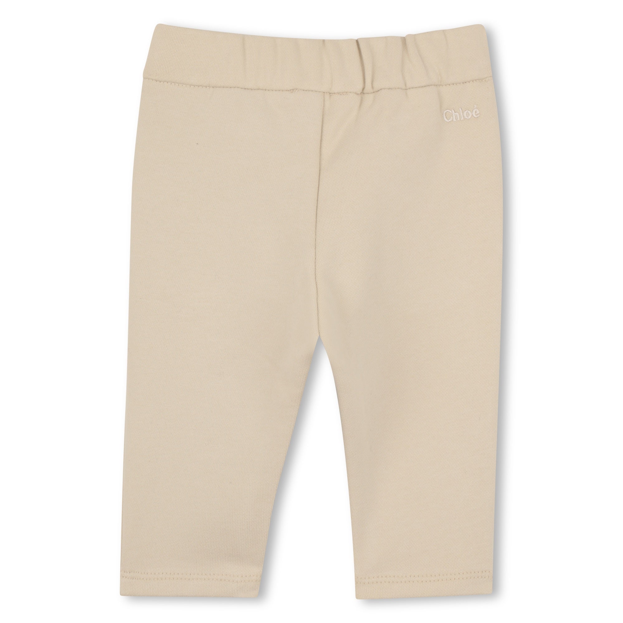 Baby Organic Cotton French Terry Cardigan And Joggers Set With Embroidered Collar, Cream Chloe