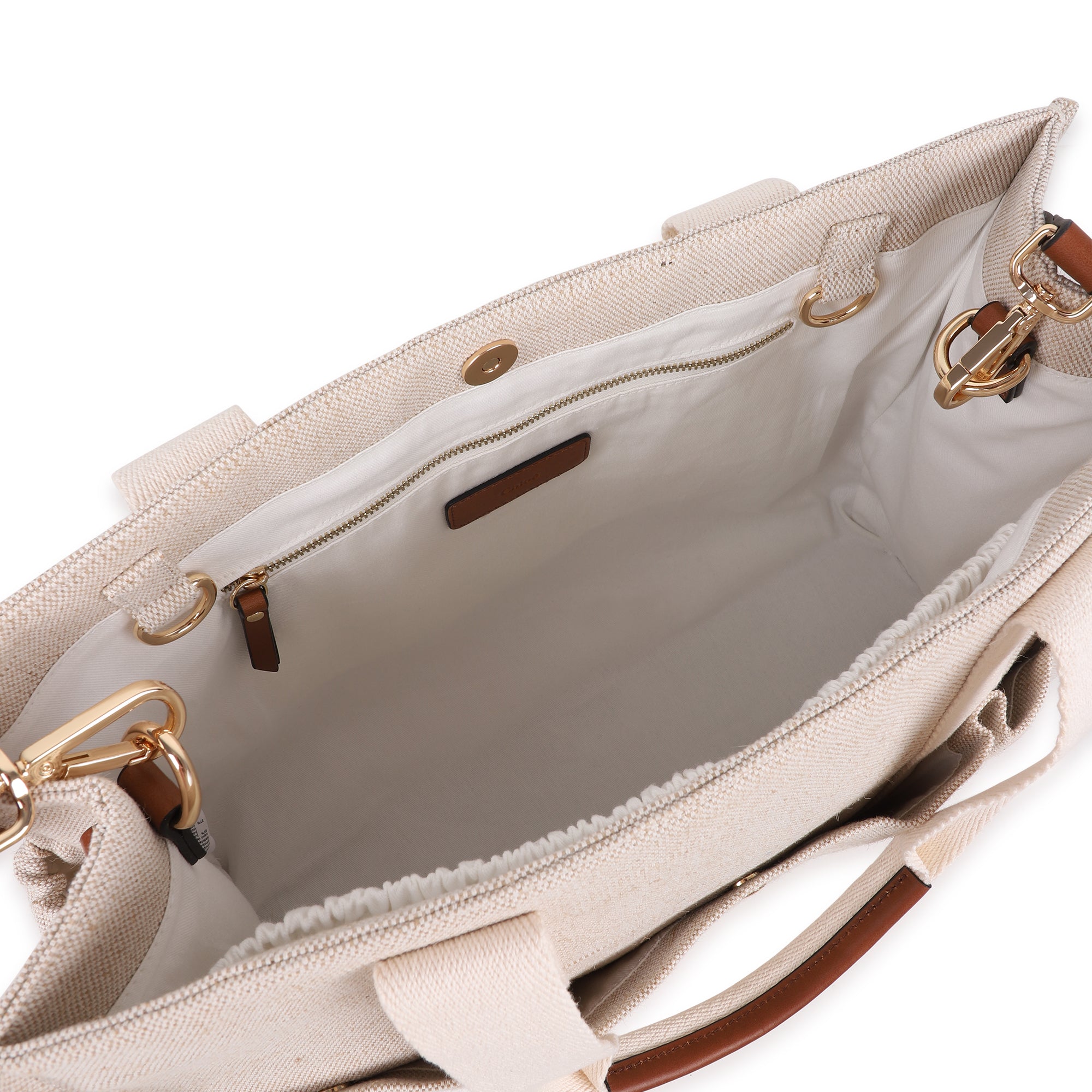 Canvas and Jute Changing Bag with Multi Pocket Design Chloe