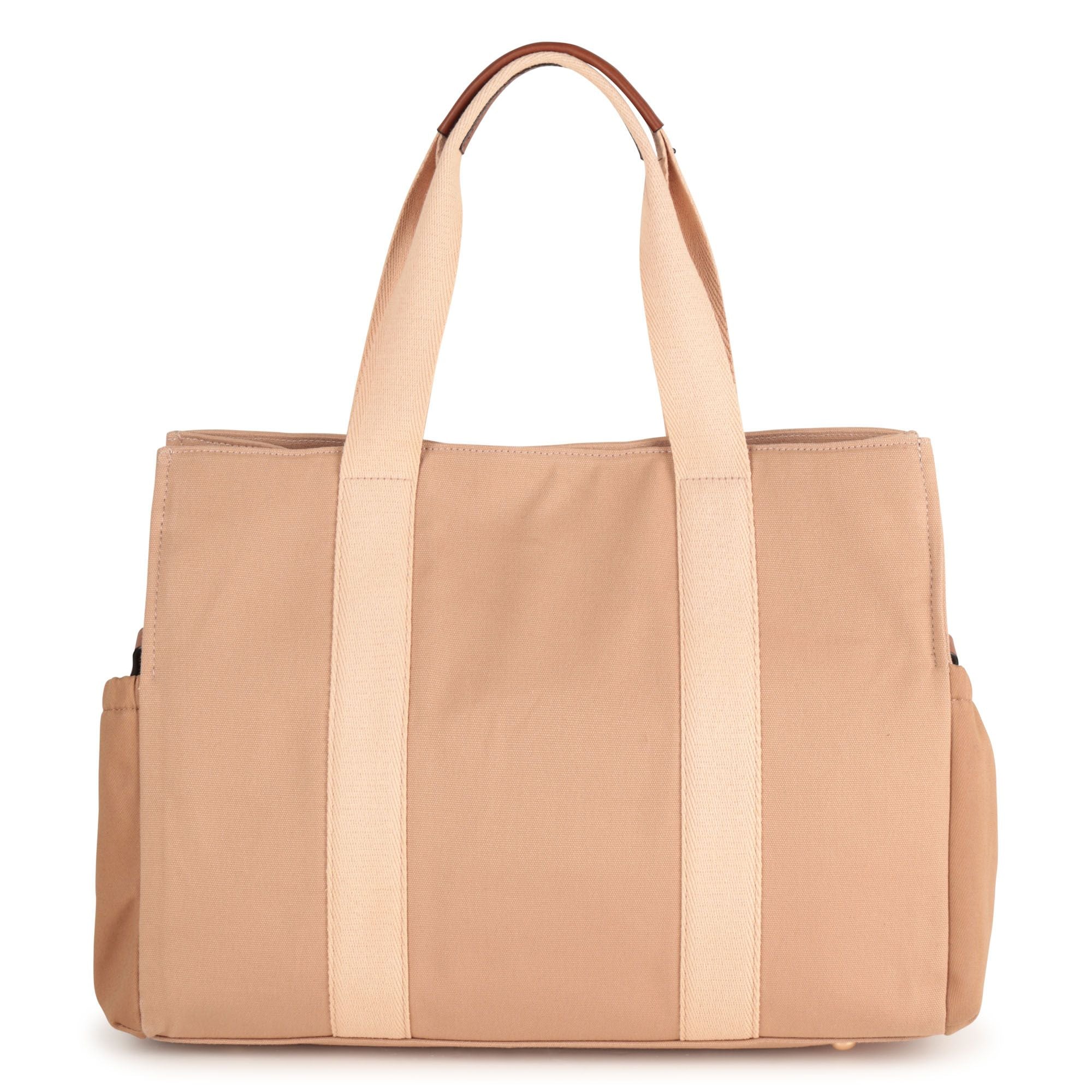 Cotton Canvas and Twill Changing Bag in Sand Chloe