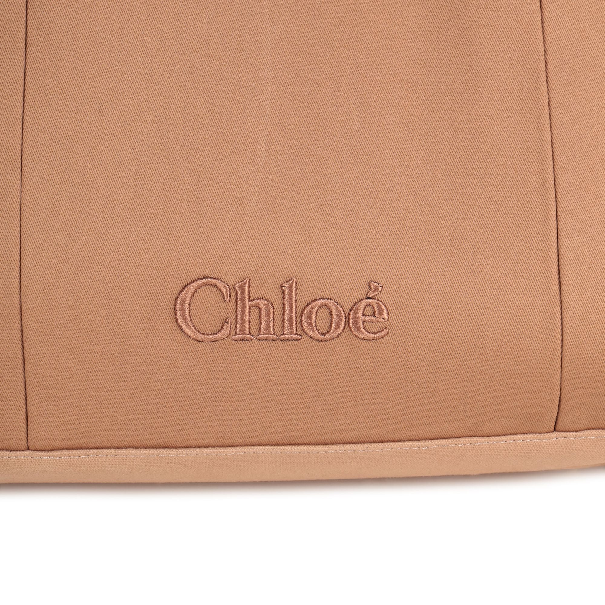 Cotton Canvas and Twill Changing Bag in Sand Chloe