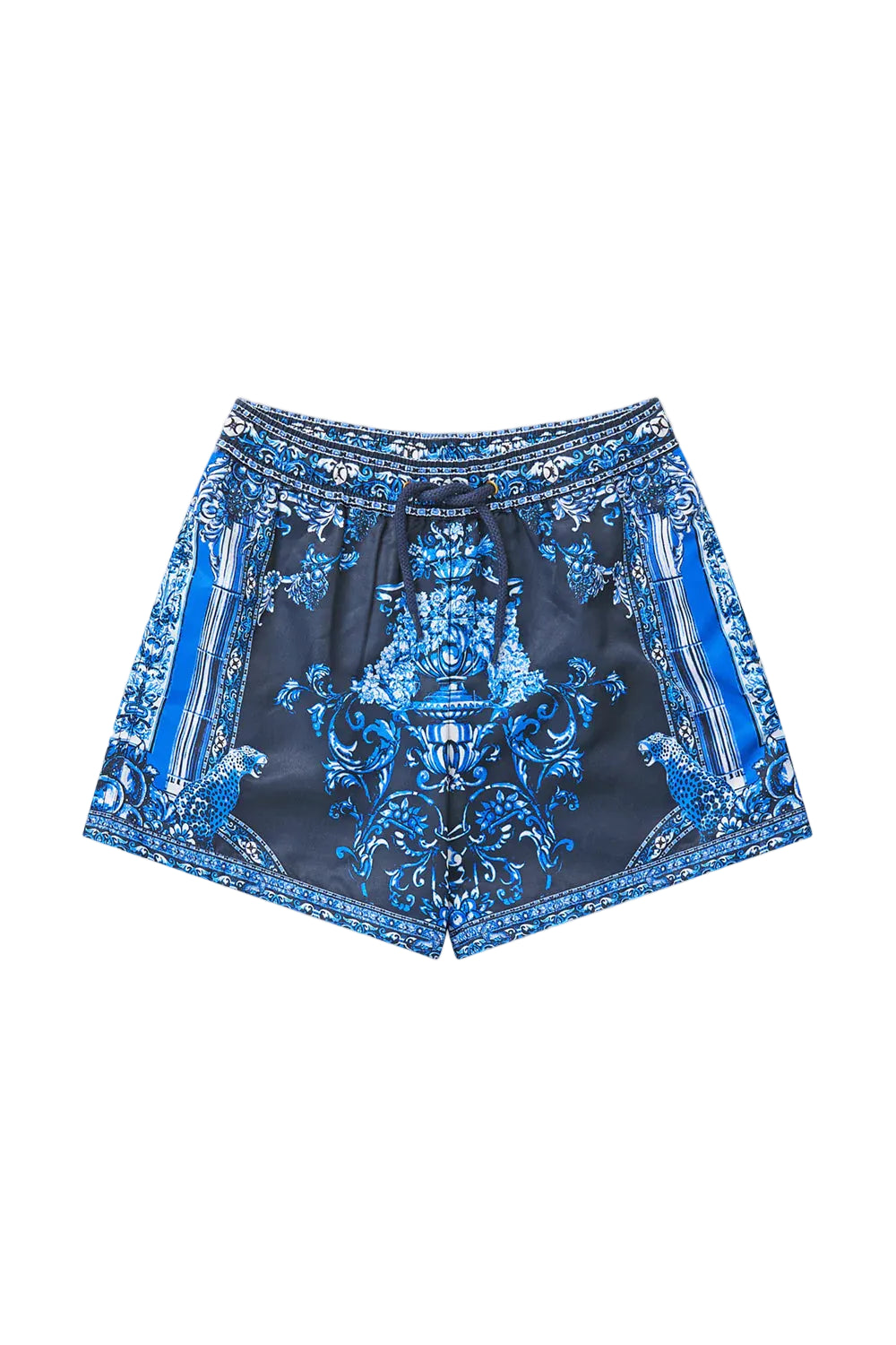 A Tiled Wonderland Boys Mid Length Boardshort W Elastic Waist Camilla
