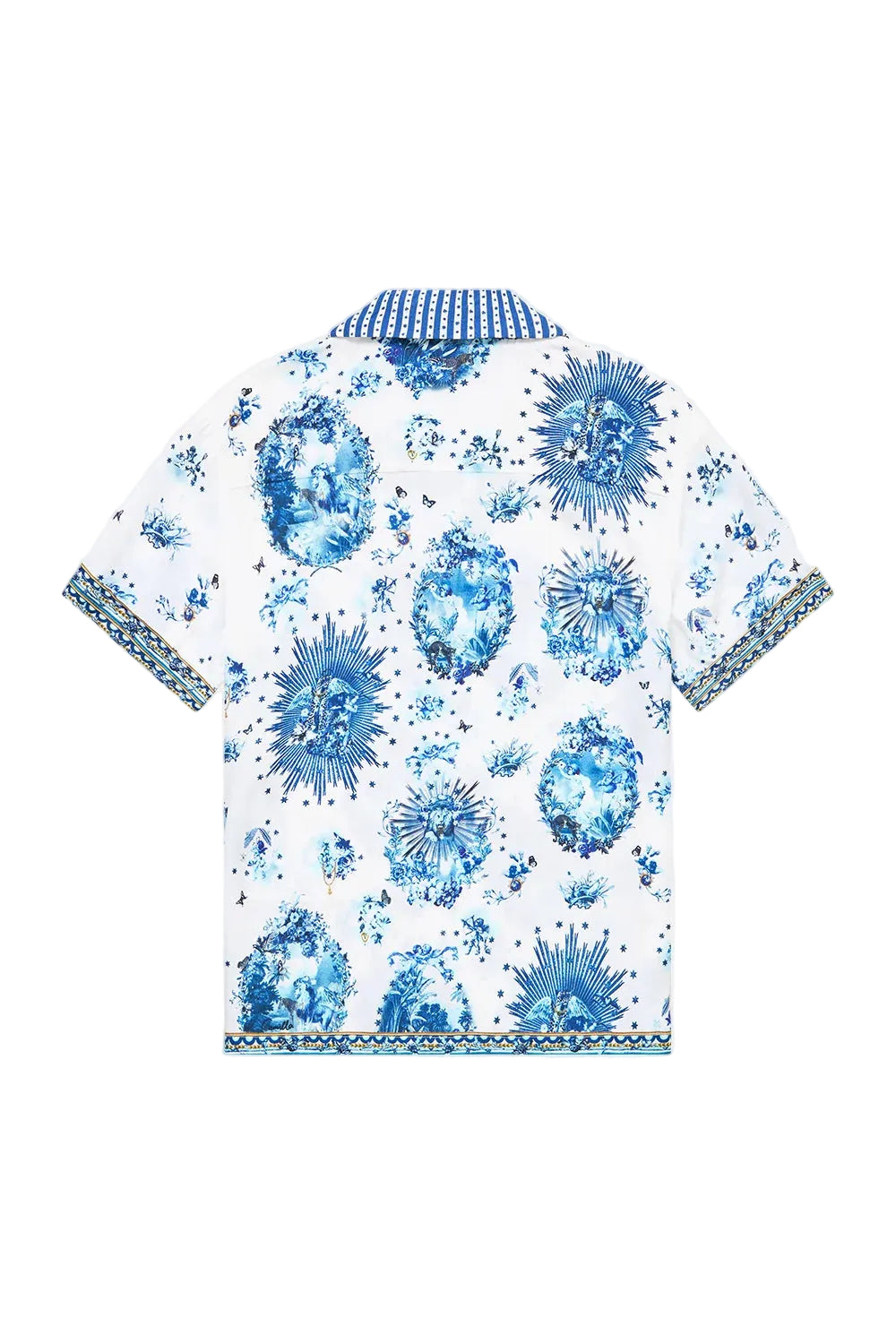 The Porcelain Parlour Boys Short Sleeve Camp Collared Shirt Camilla