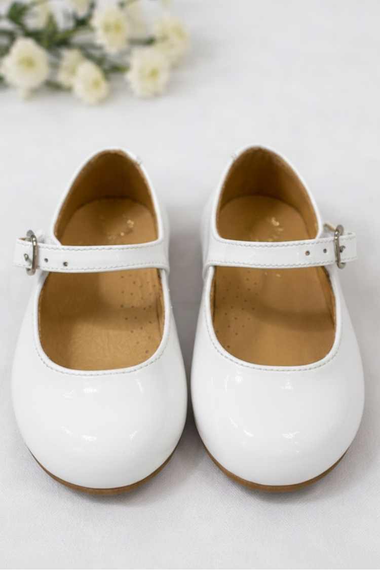 Isla Mary Jane White Patent Chloe & Jule