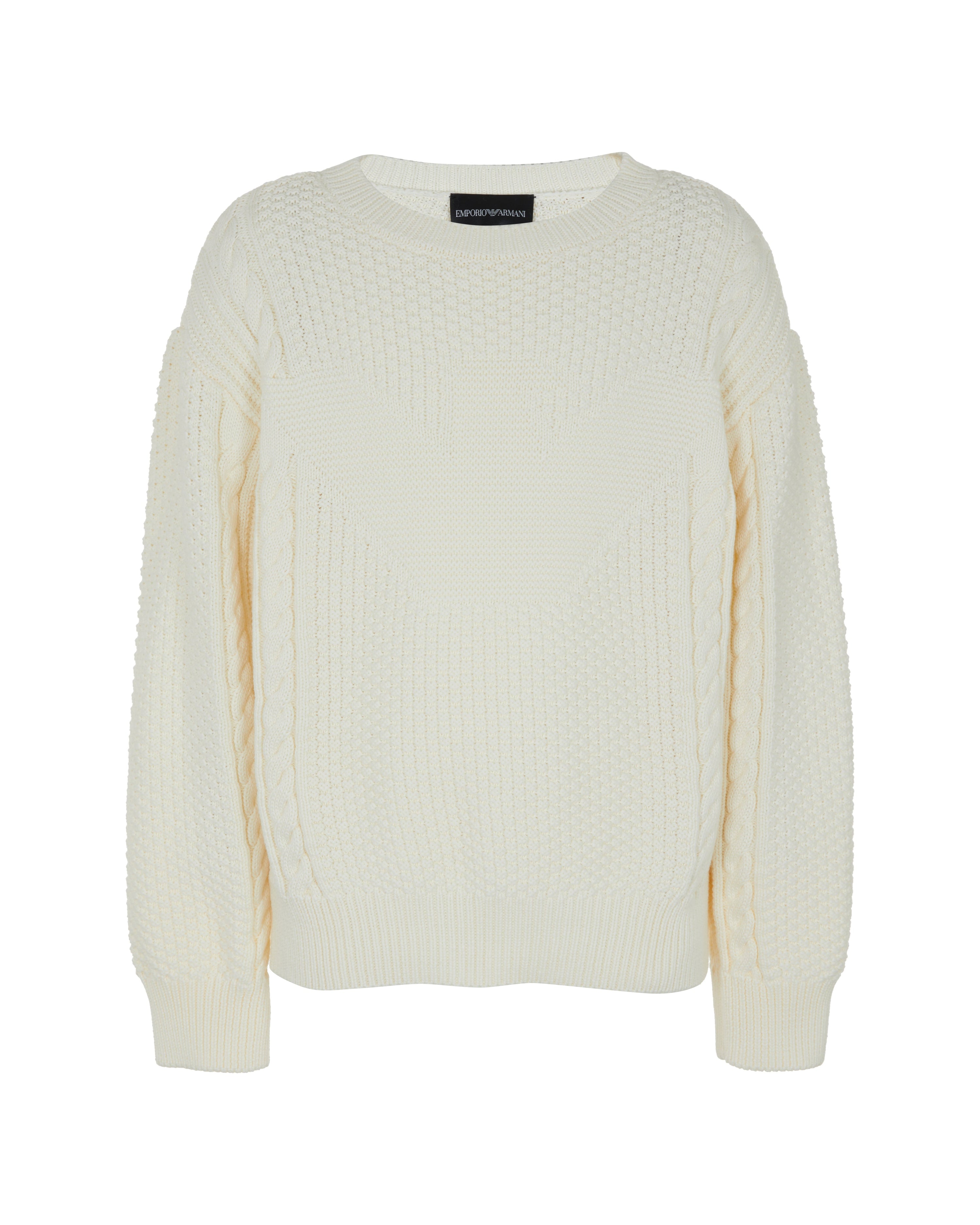 Cable-Knit Crewneck Pullover Emporio Armani