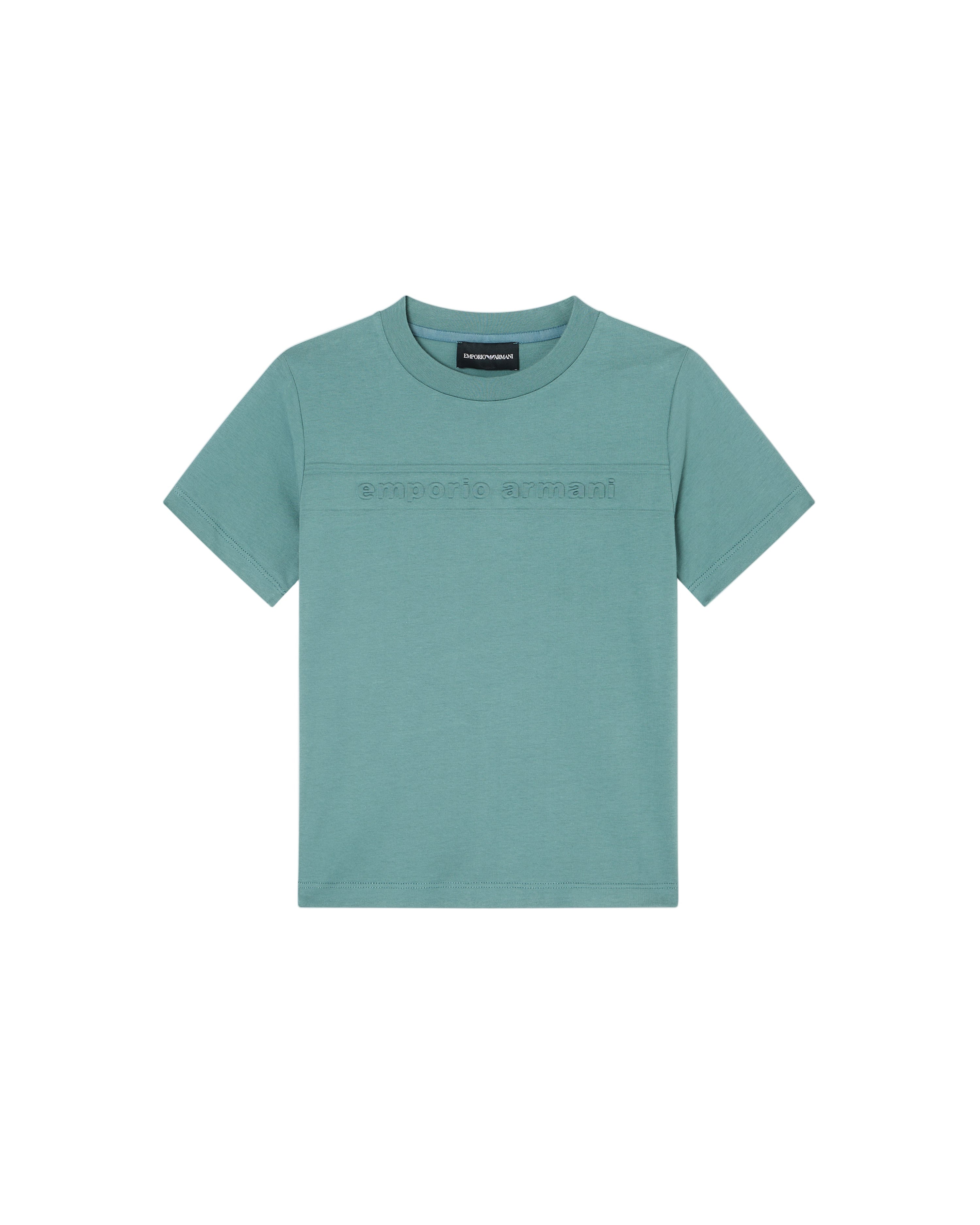 Comfort-Fit Cotton Jersey T-Shirt with Embossed Logo Emporio Armani
