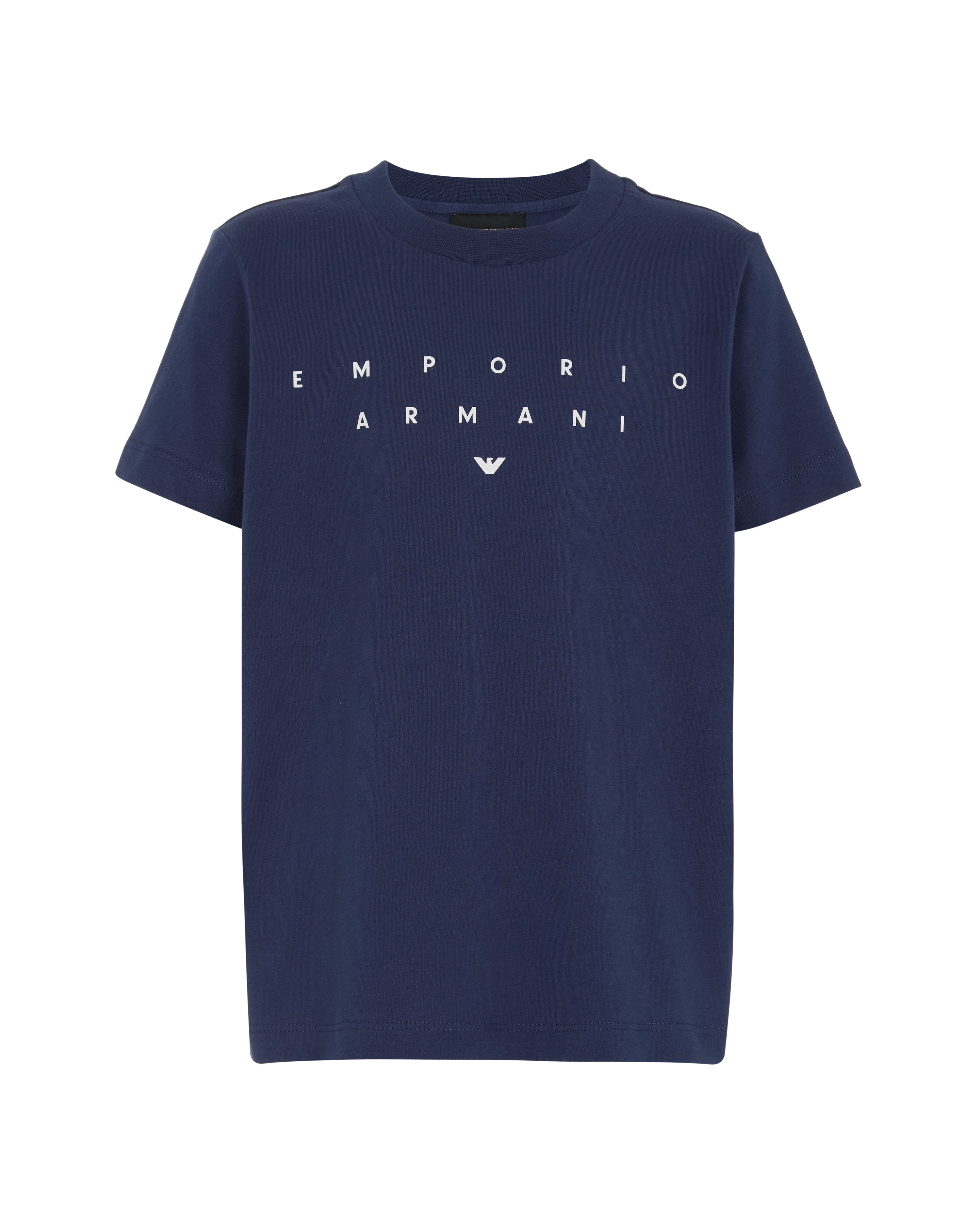 Three-Pack Cotton Jersey T-Shirts with Contrasting Logo Print Emporio Armani