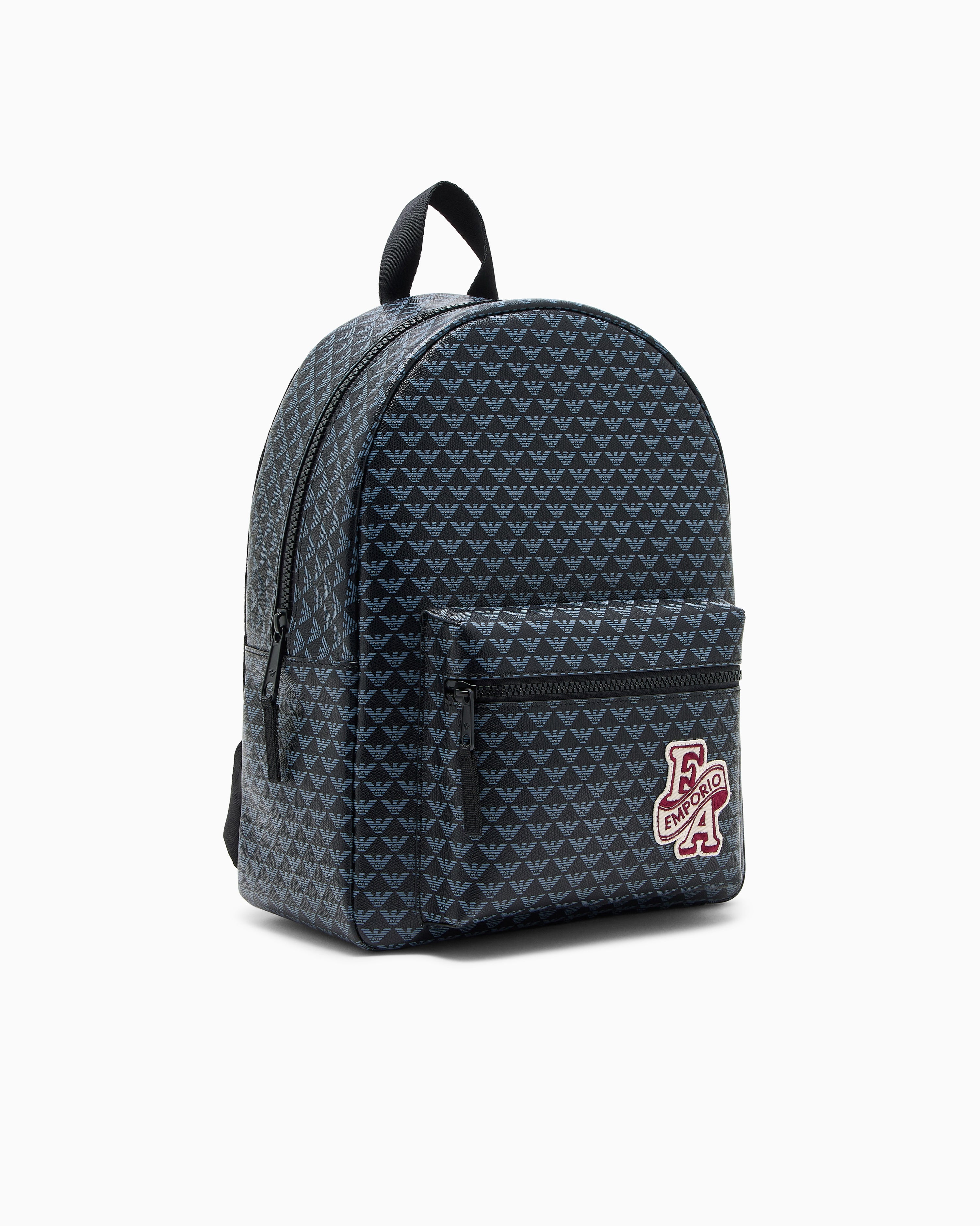 Emporio Armani Backpack - Black/Eagle Celeste