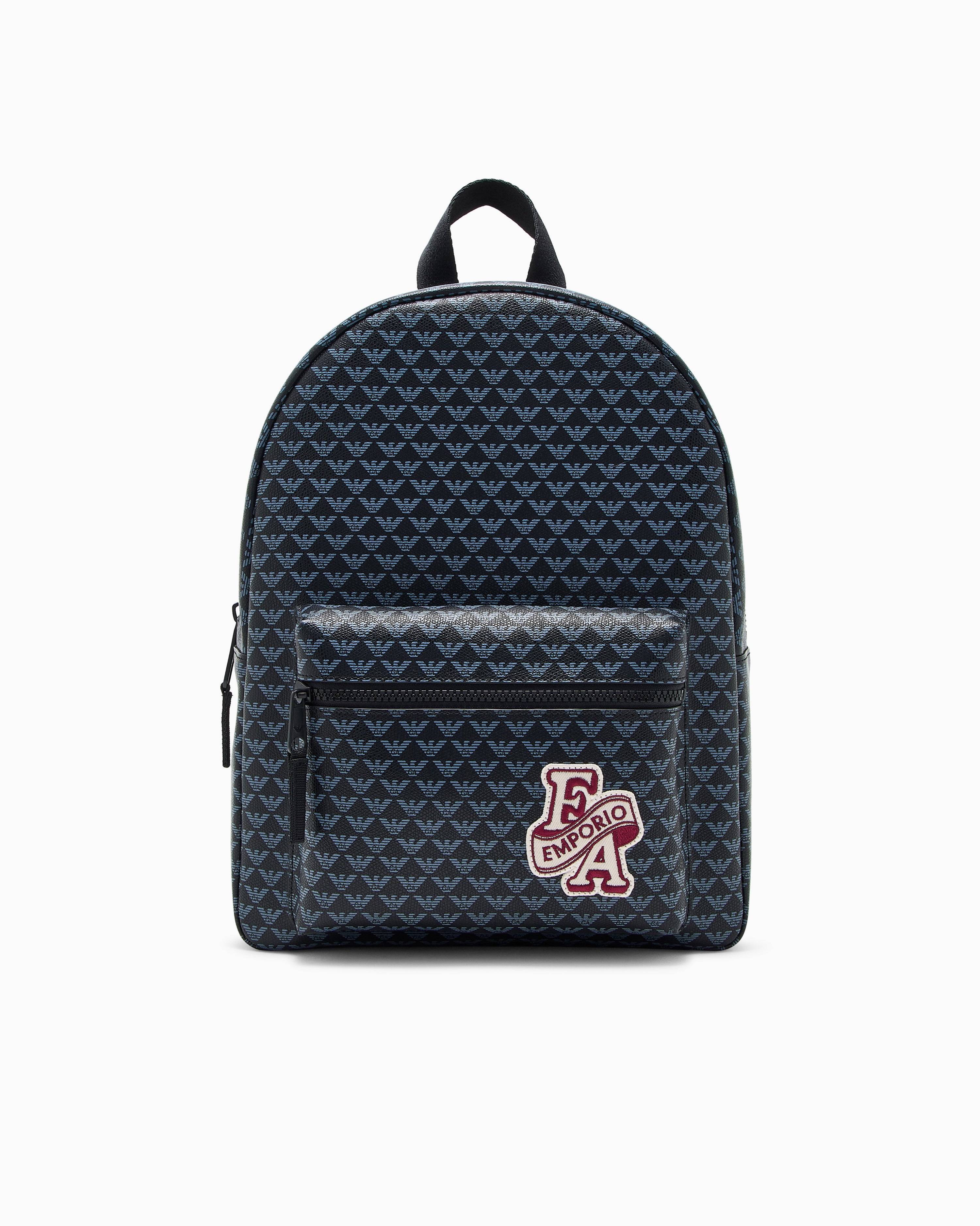 Emporio Armani Backpack - Black/Eagle Celeste