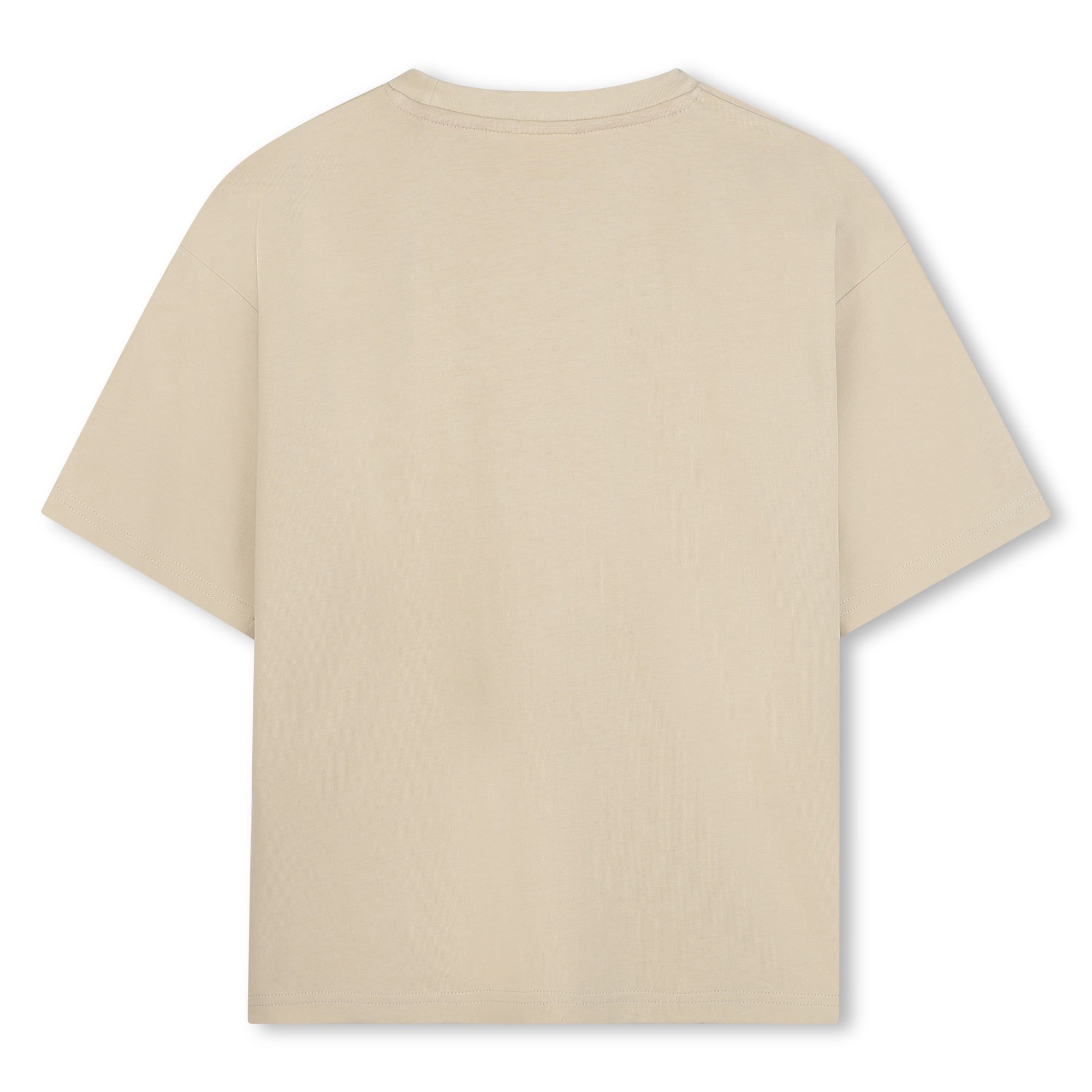 Stone Organic Cotton Short Sleeve T-Shirt with Velvet Effect Square Logo Hugo