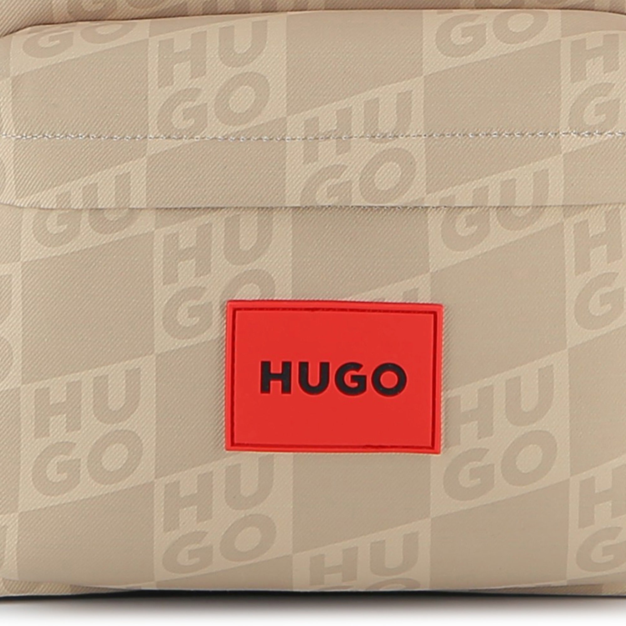 Beige Monogram Backpack Hugo