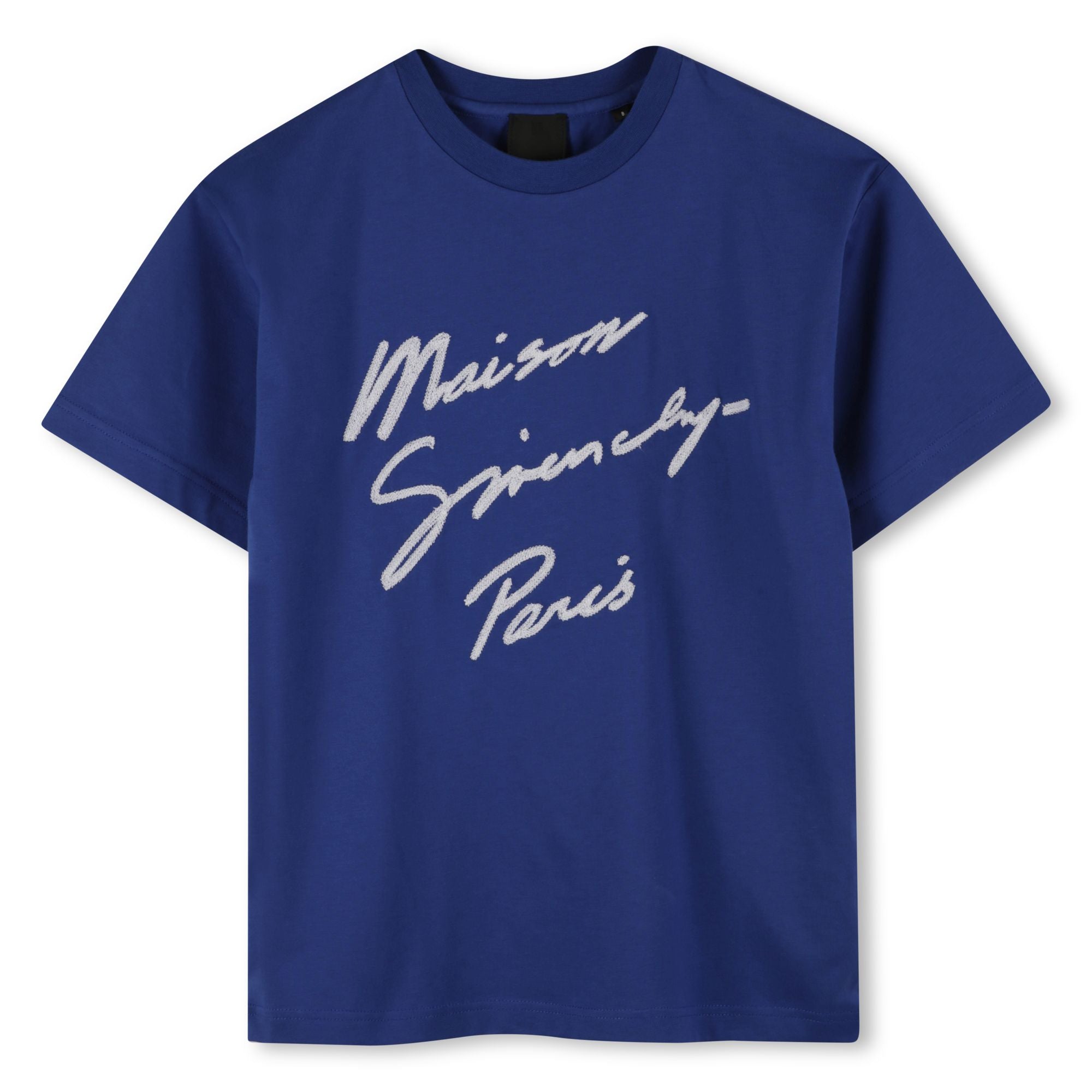 Organic Cotton Jersey T-Shirt with Maison Givenchy Paris and 4G Embroidery Givenchy