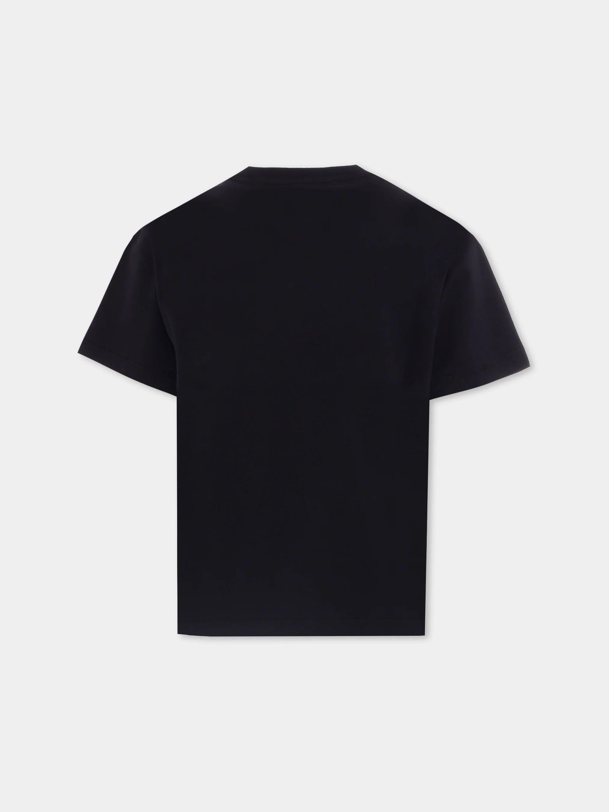 Kids’ Cotton Crew-Neck Tee with Balmain Paris Logo Print Balmain