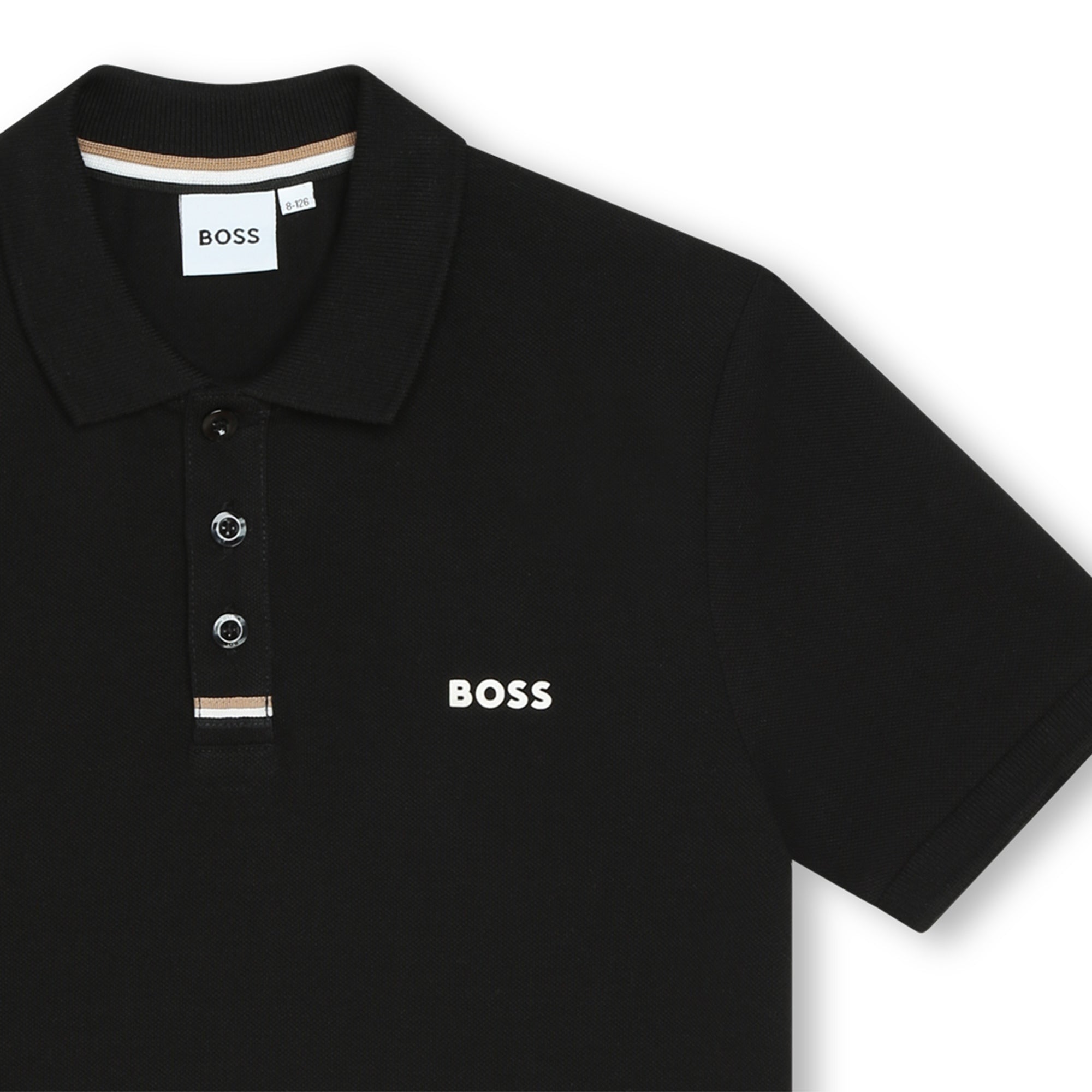 Short Sleeve Polo with Braid Collar Hugo Boss