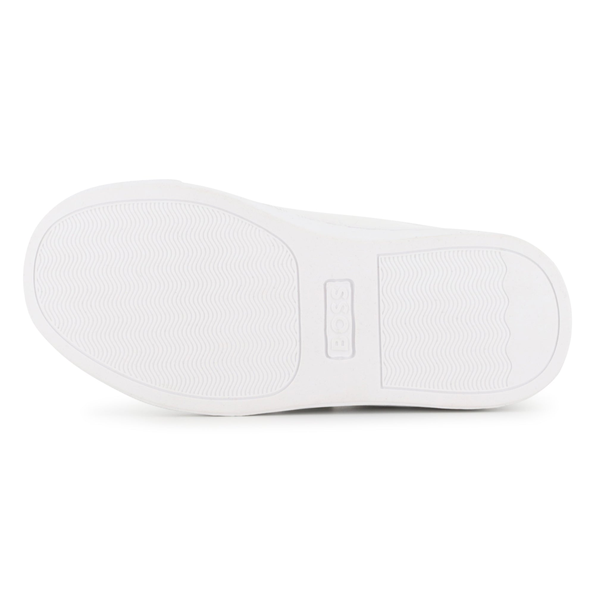 Leather Sneakers with Elastic Laces and Velcro Closure Hugo Boss