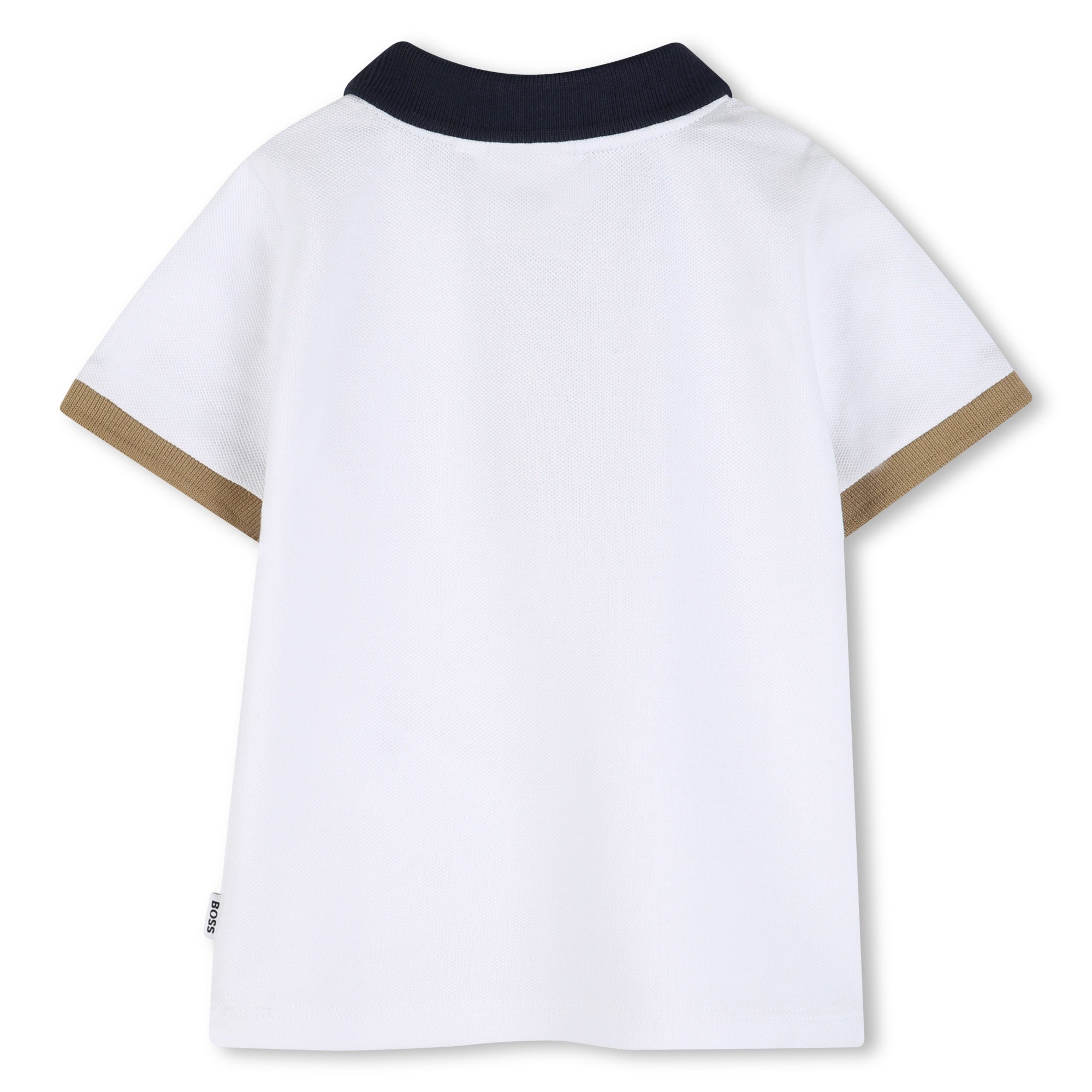 Baby Cotton Piqué Polo Shirt, White Hugo Boss