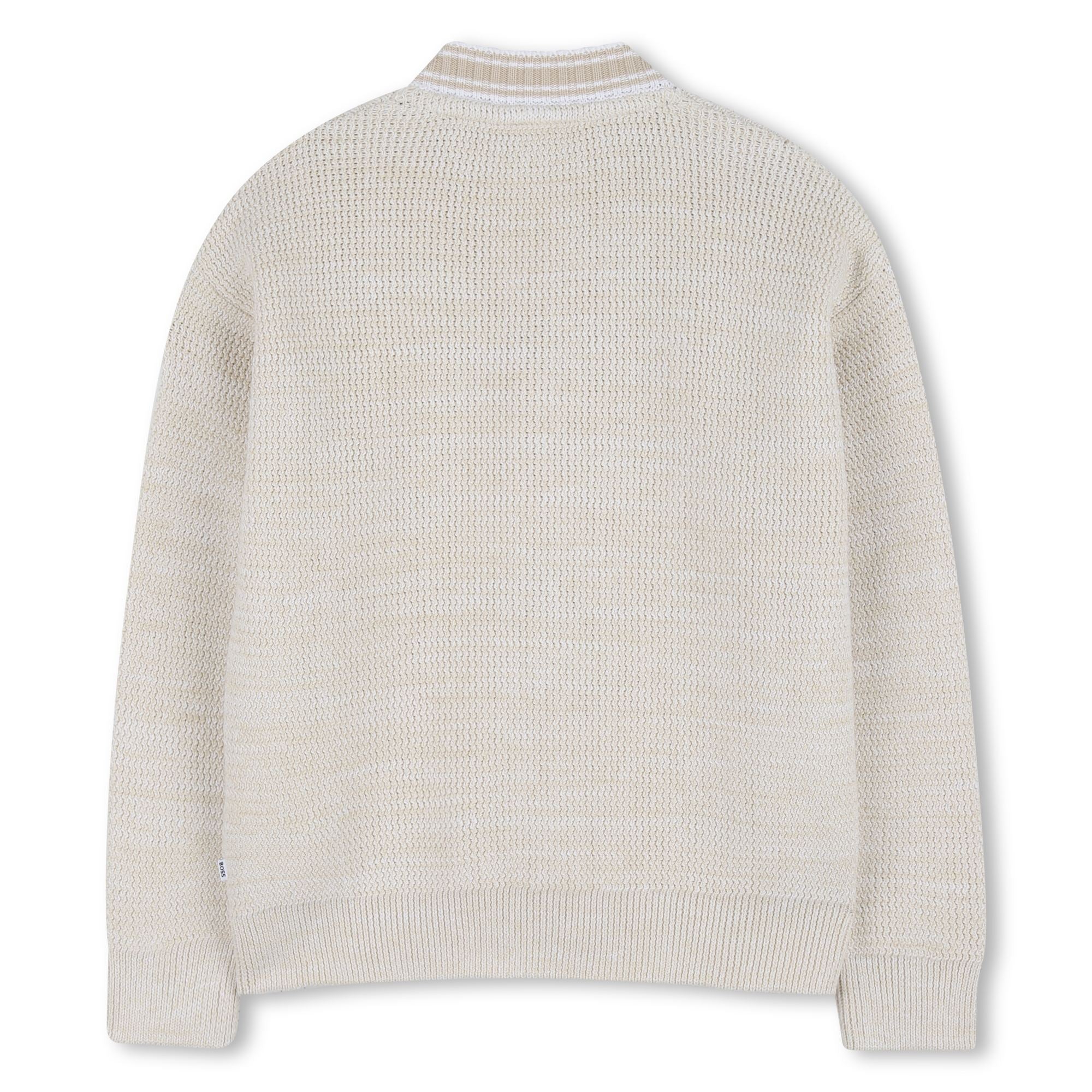 Cotton Knit Cardigan with Button Front Hugo Boss