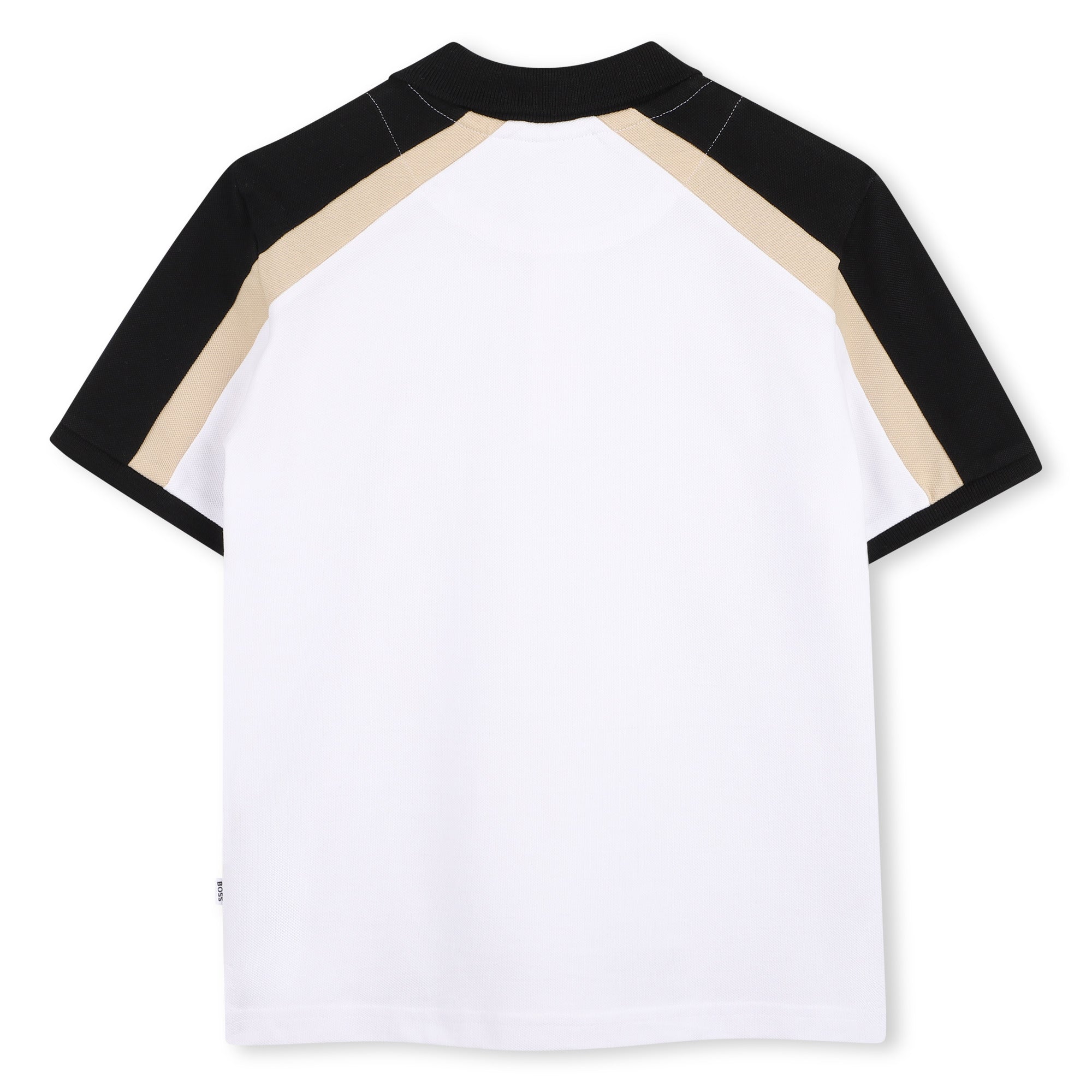 Cotton Piqué Polo Shirt with Contrast Shoulder Panels Hugo Boss