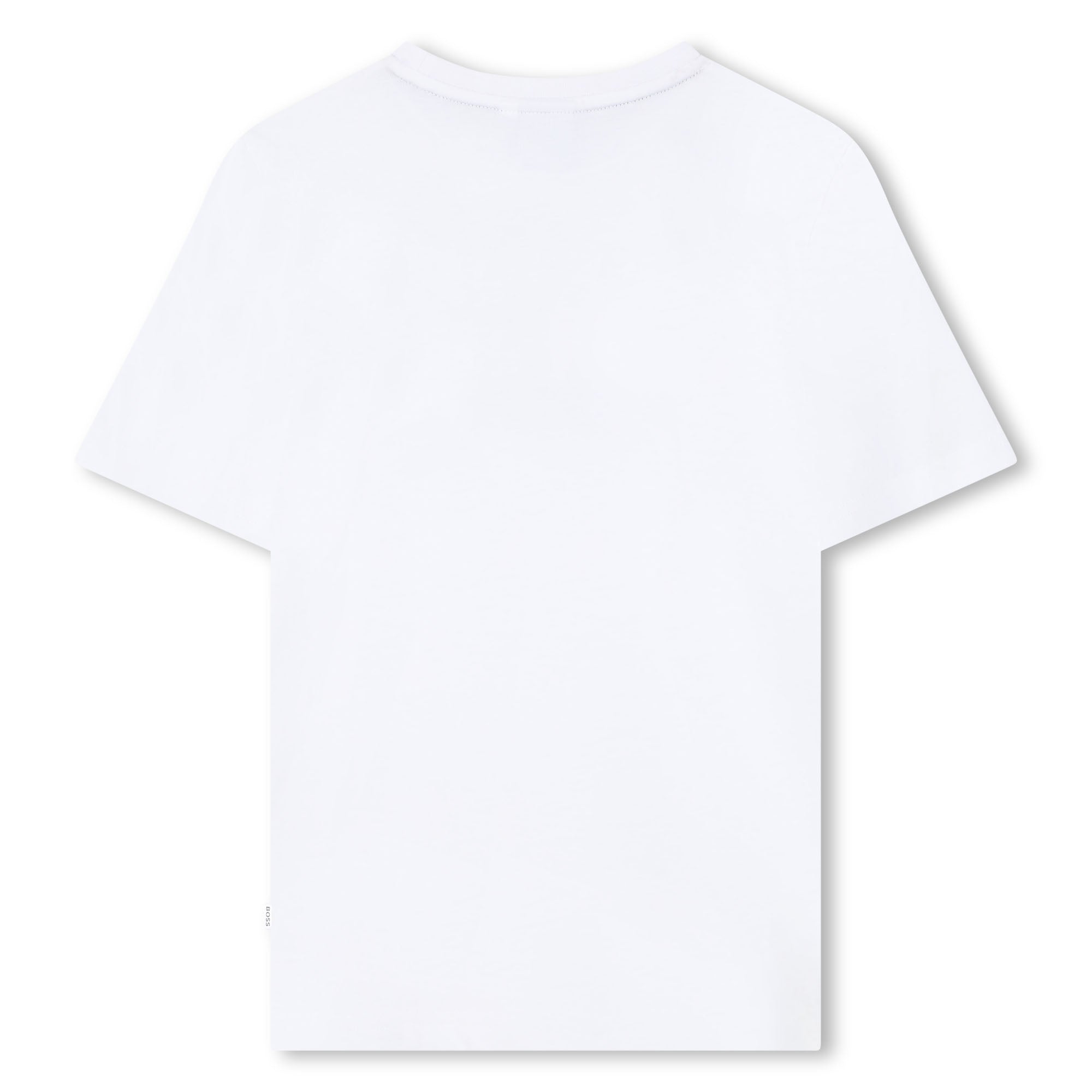 Cotton Short Sleeve T Shirt with Chest Stripe Detail Hugo Boss