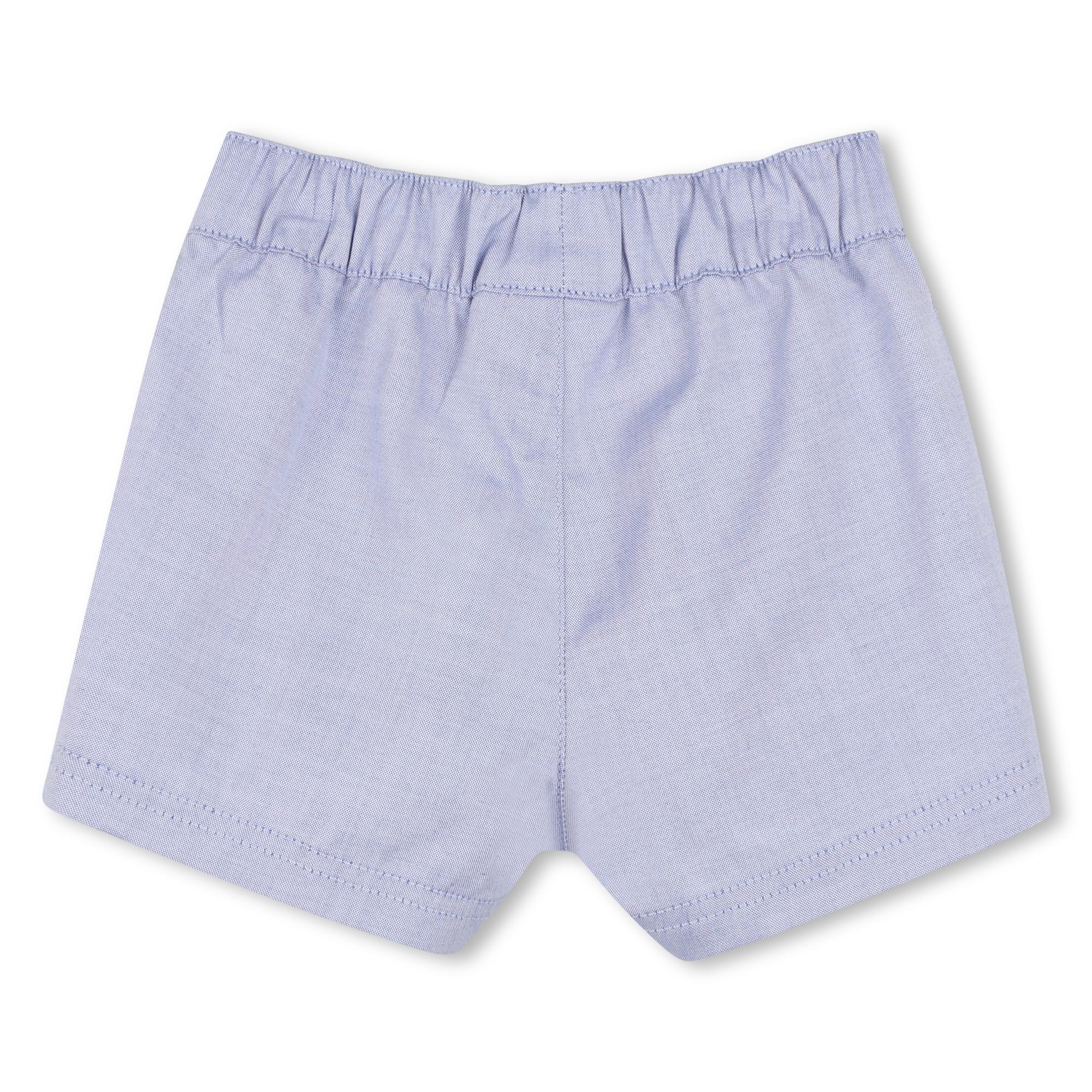 Cotton Shirt and Shorts Set in Oxford Weave Hugo Boss