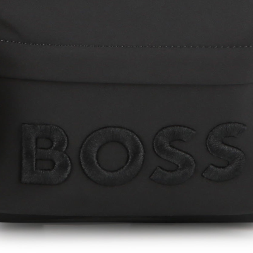 Boys Small Logo Backpack with Removable Soft Toy in Black Hugo Boss