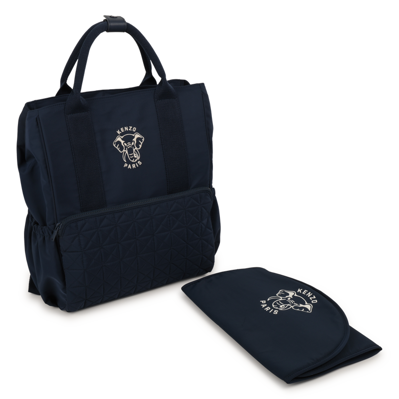 Qulited Panel Changing Bag Navy Blue Kenzo