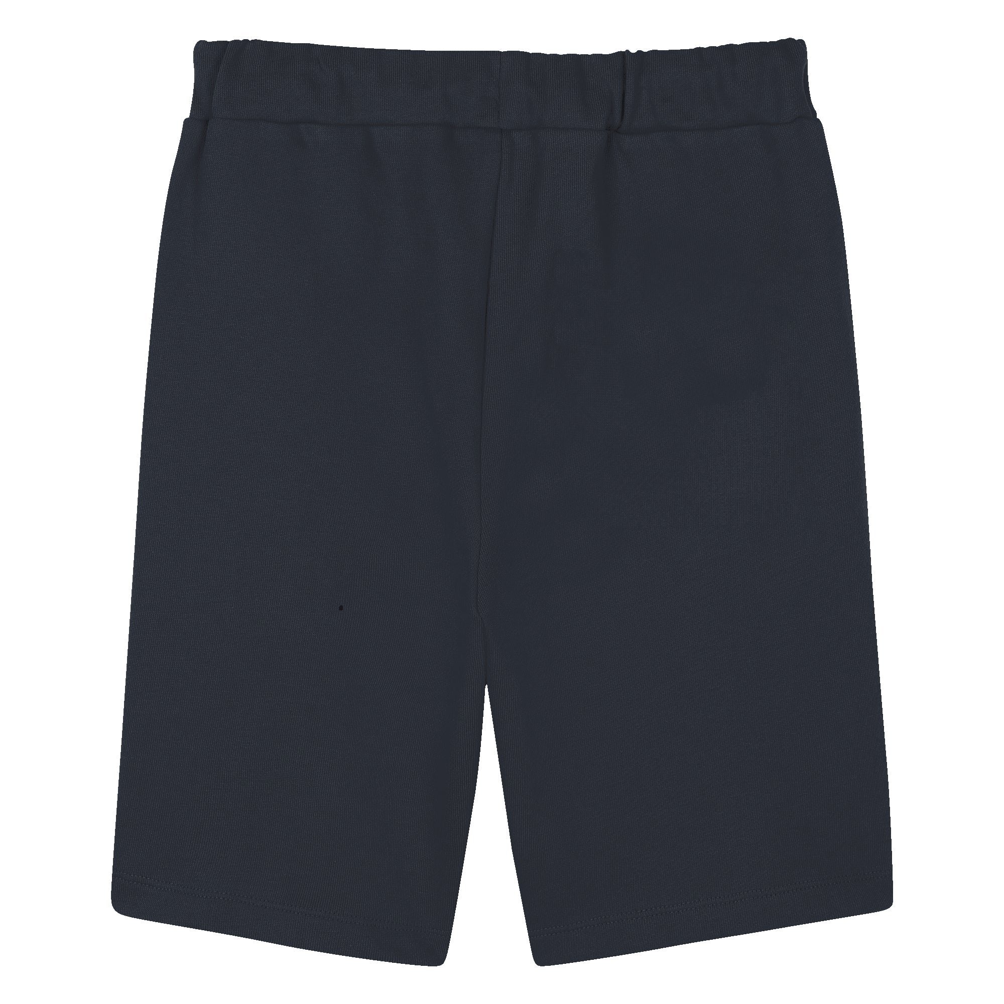 Kids navy cotton Bermuda shorts with drawstring waist and logo print Kenzo