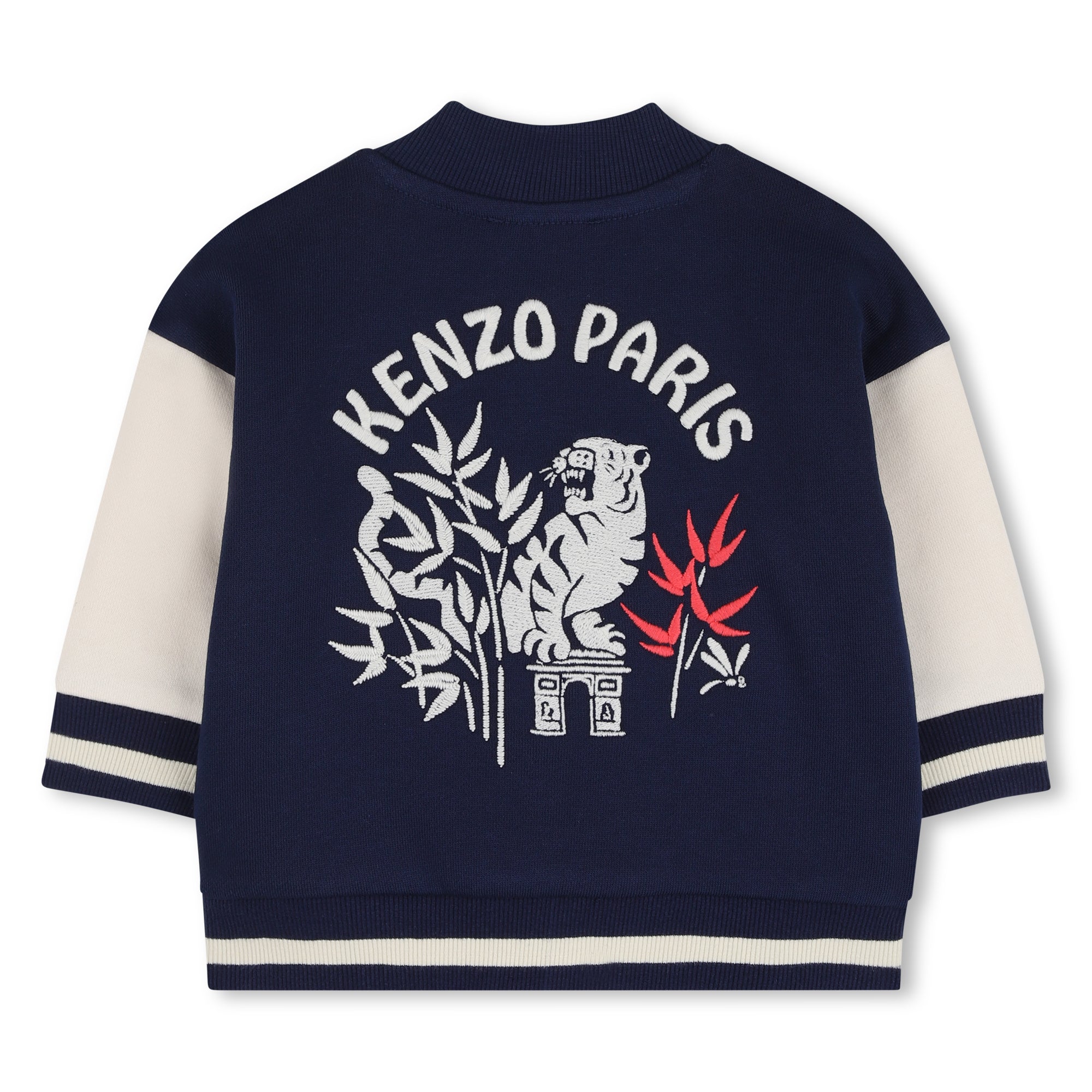Cardigan & Pants Set in Navy Blue and Off-White Kenzo