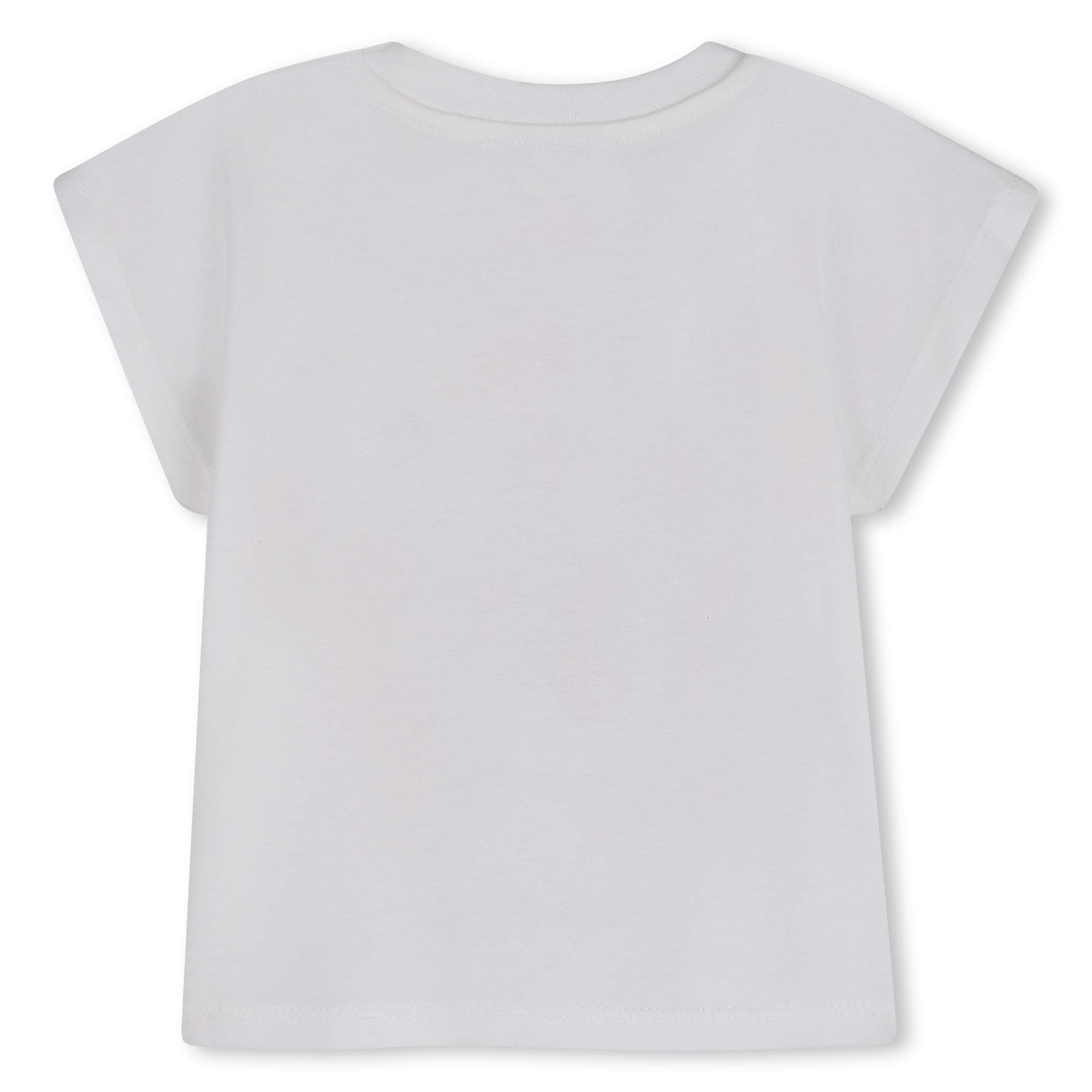 Baby T Shirt And Shorts Set In Organic Cotton, White And Cream Kenzo