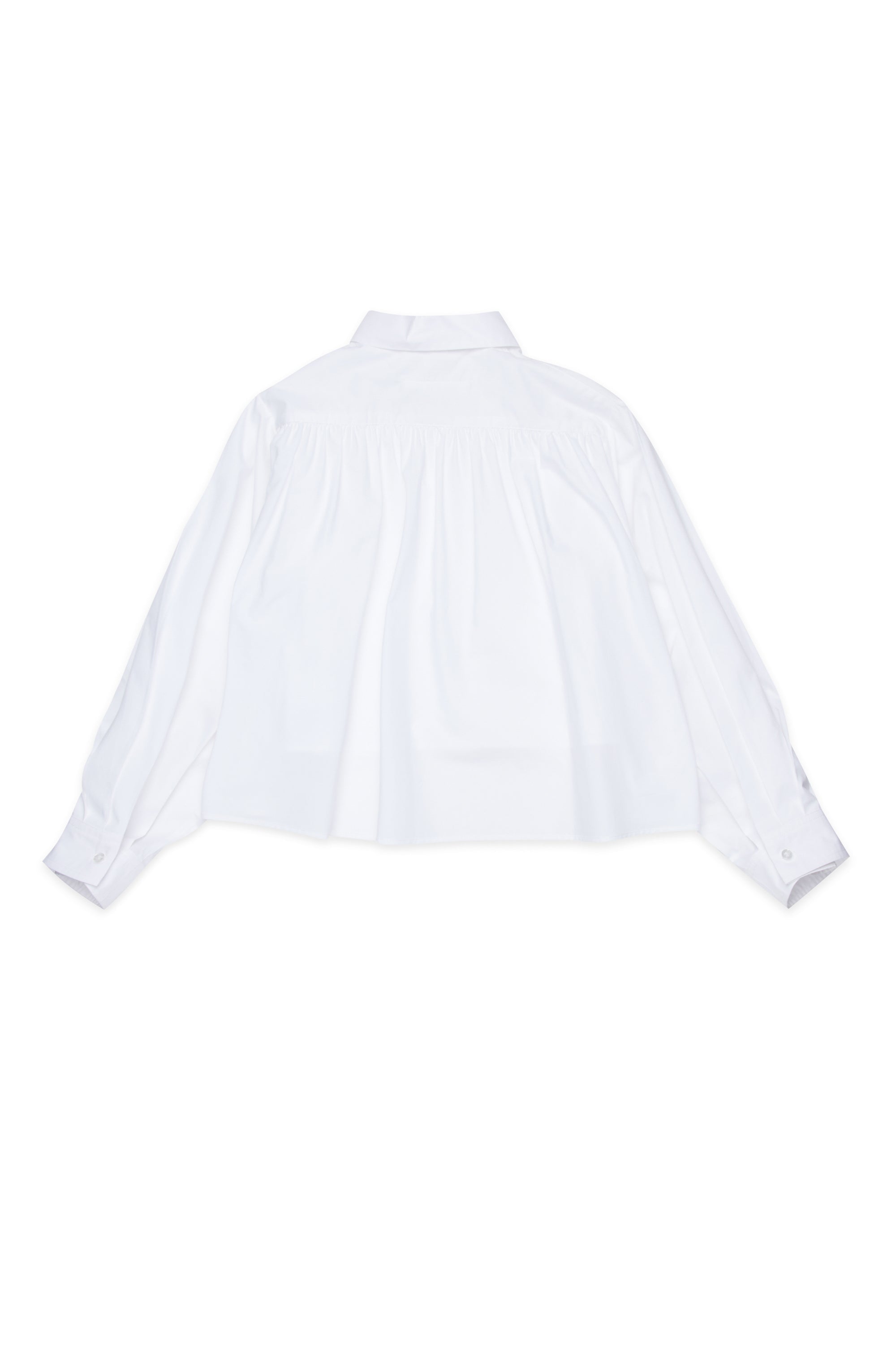 White Layered Cotton Shirt for Kids Mm6 Kid