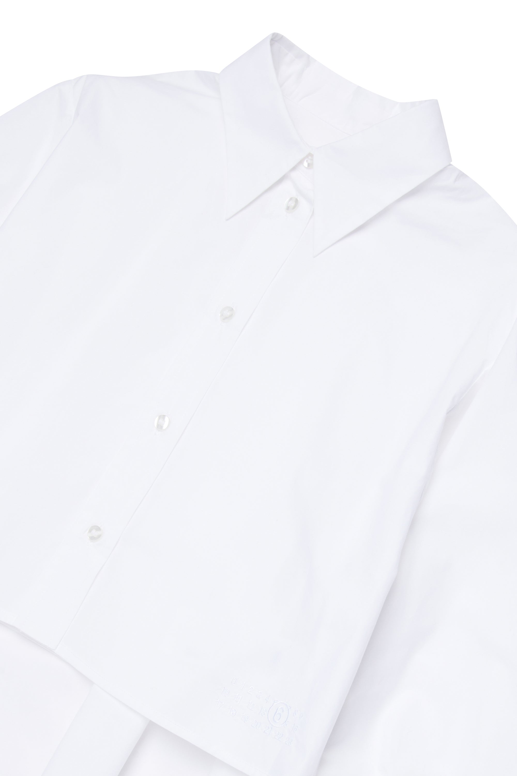 White Layered Cotton Shirt for Kids Mm6 Kid