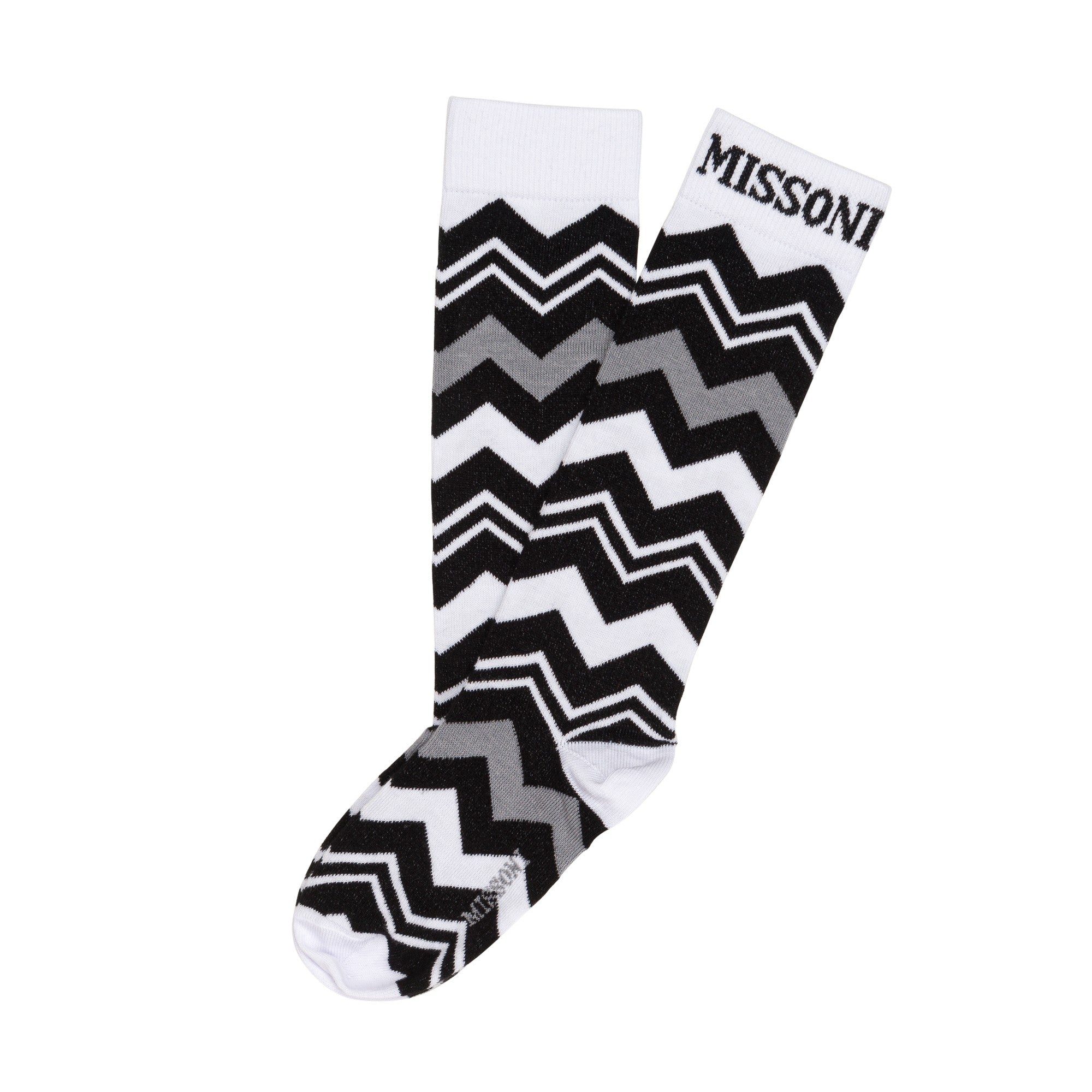 Kids Zigzag Cotton Blend Socks Missoni