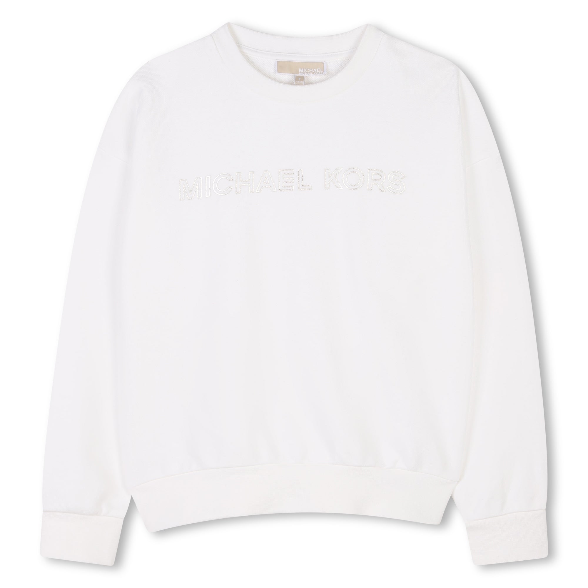 French Terry Sweatshirt with Metallic Print Michael Kors