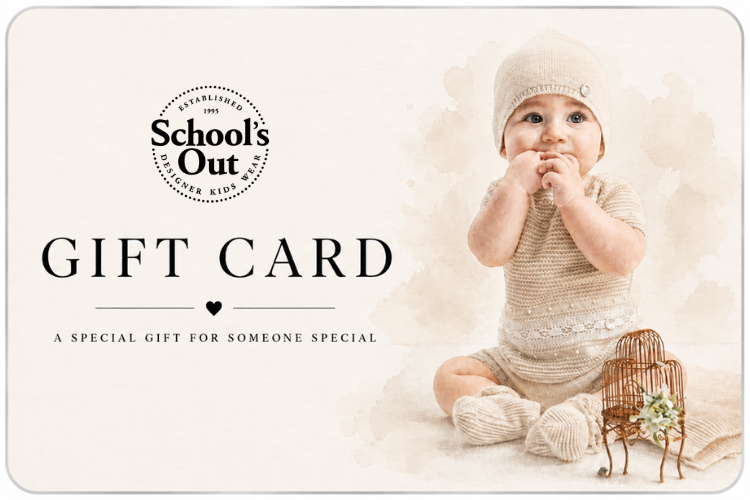 Schools Out Designer Kids Wear Digital Gift Card Schools Out