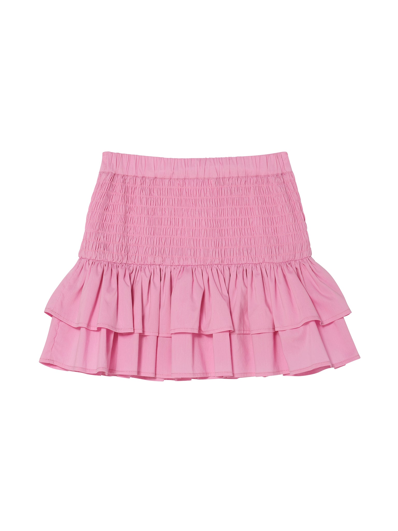 Mariposa Skirt - Smocked Cotton Skirt with Tiered Ruffle Hem Tutu Du Monde