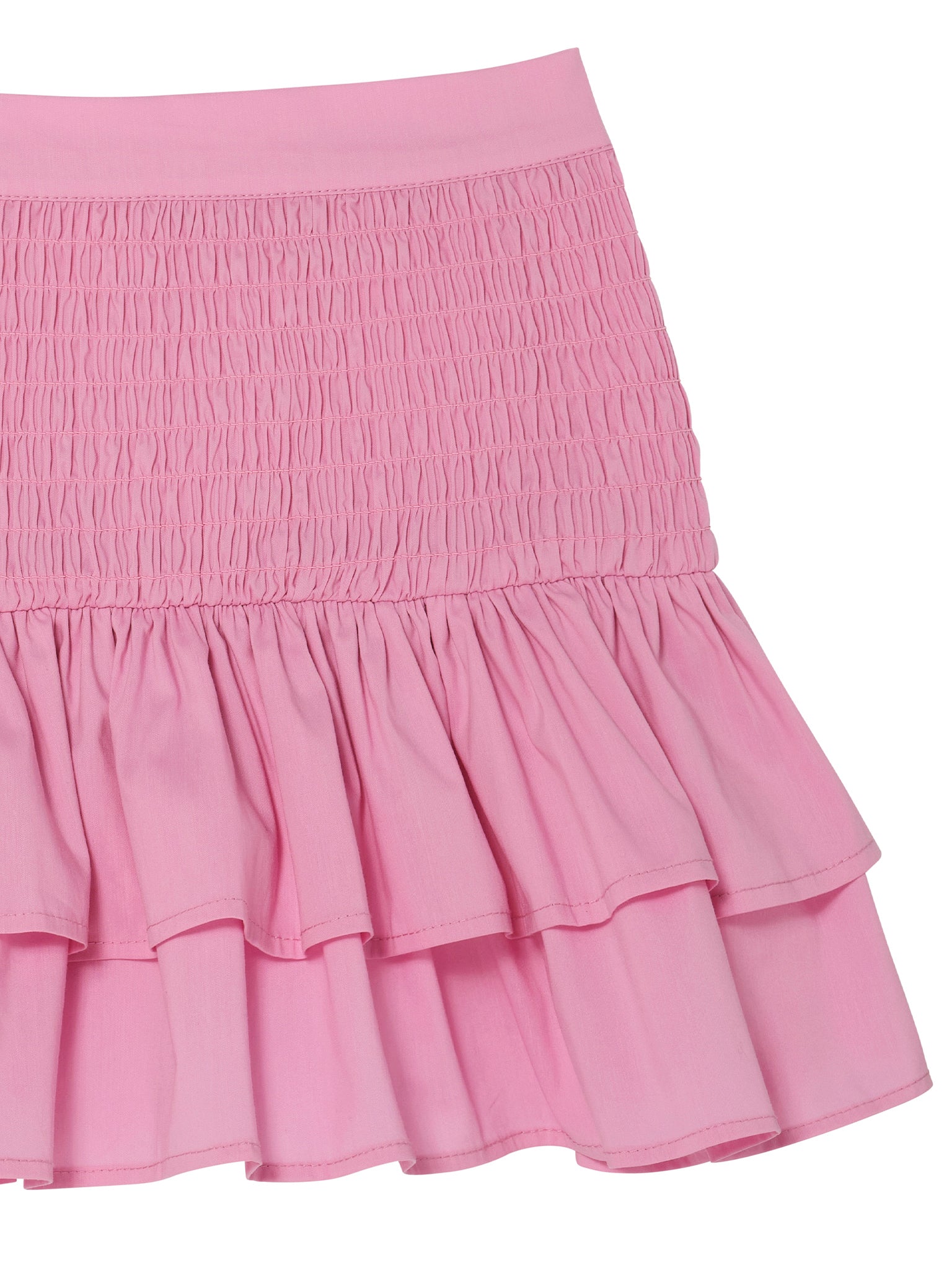 Mariposa Skirt - Smocked Cotton Skirt with Tiered Ruffle Hem Tutu Du Monde
