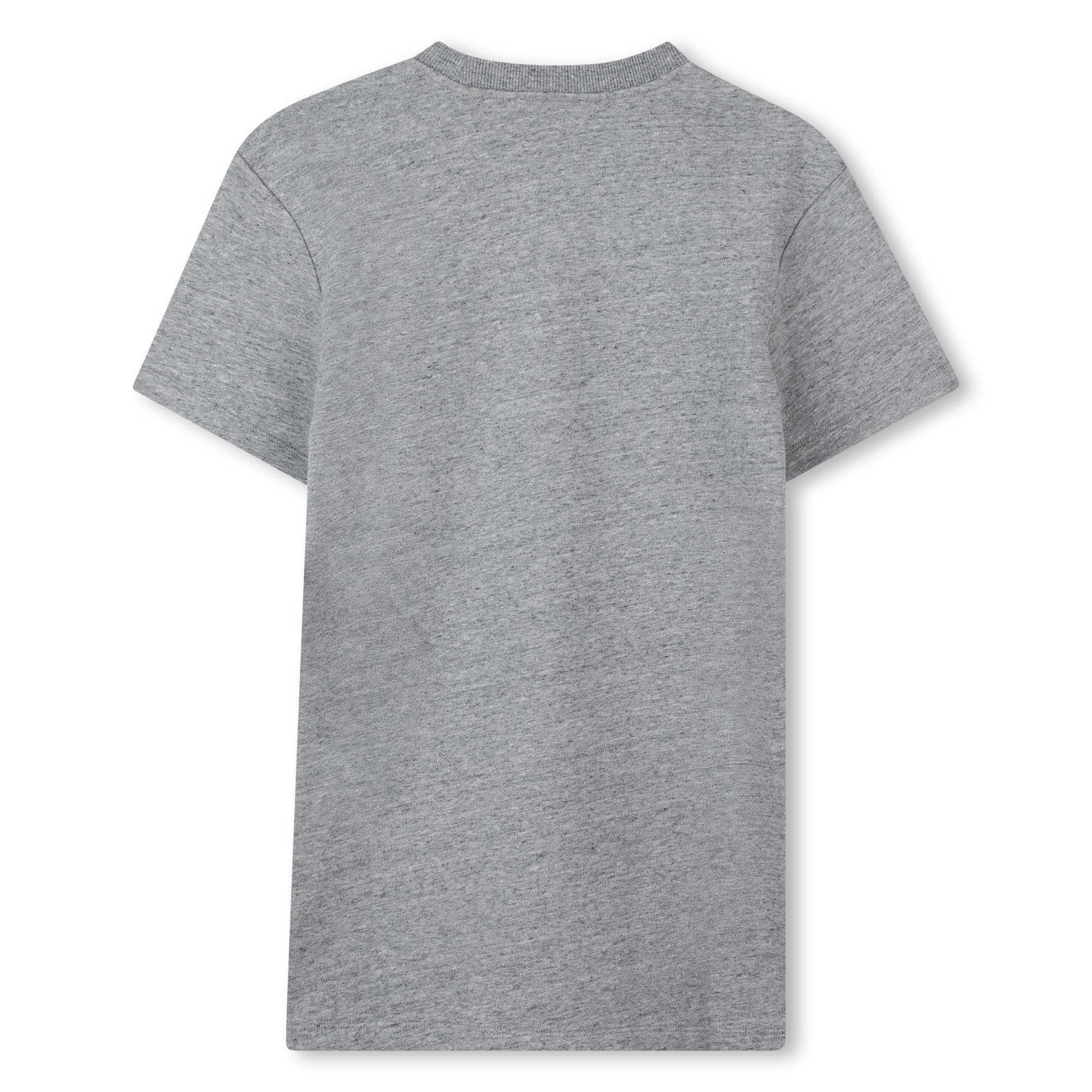 Chiné Grey Cotton Fleece Sweatshirt Dress with Cabochon and Bead Logo The Marc Jacobs
