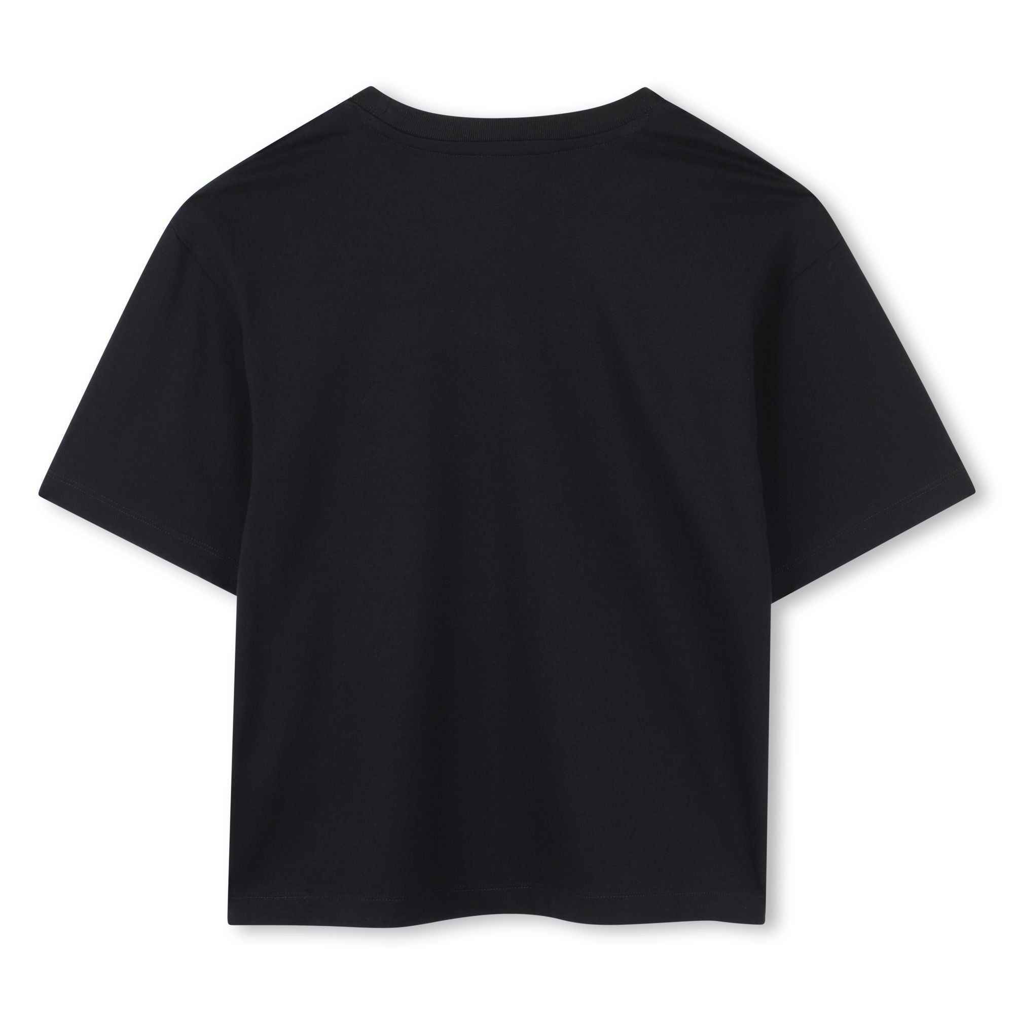 Cotton Jersey T-Shirt with Embroidered Marc Jacobs Illustration in Black and Ivory The Marc Jacobs