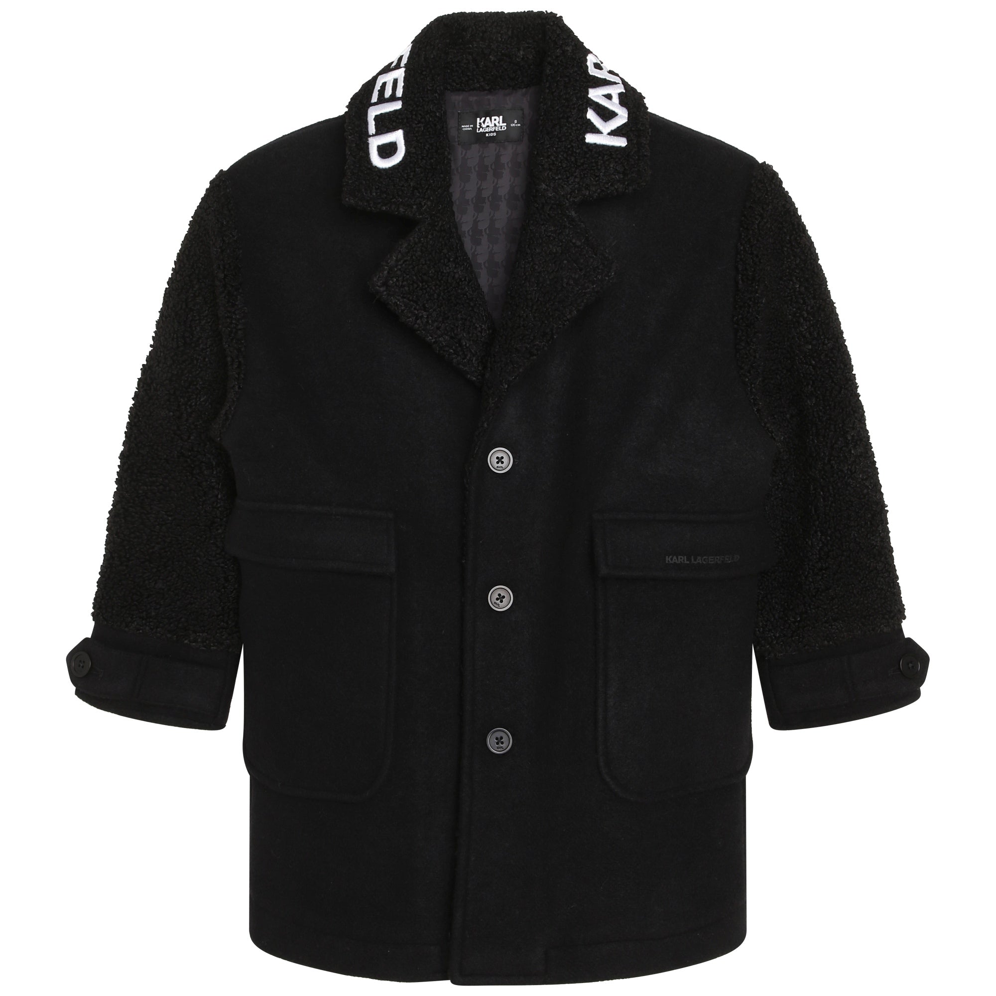 Kids Wool Coat Karl Lagerfeld Kids