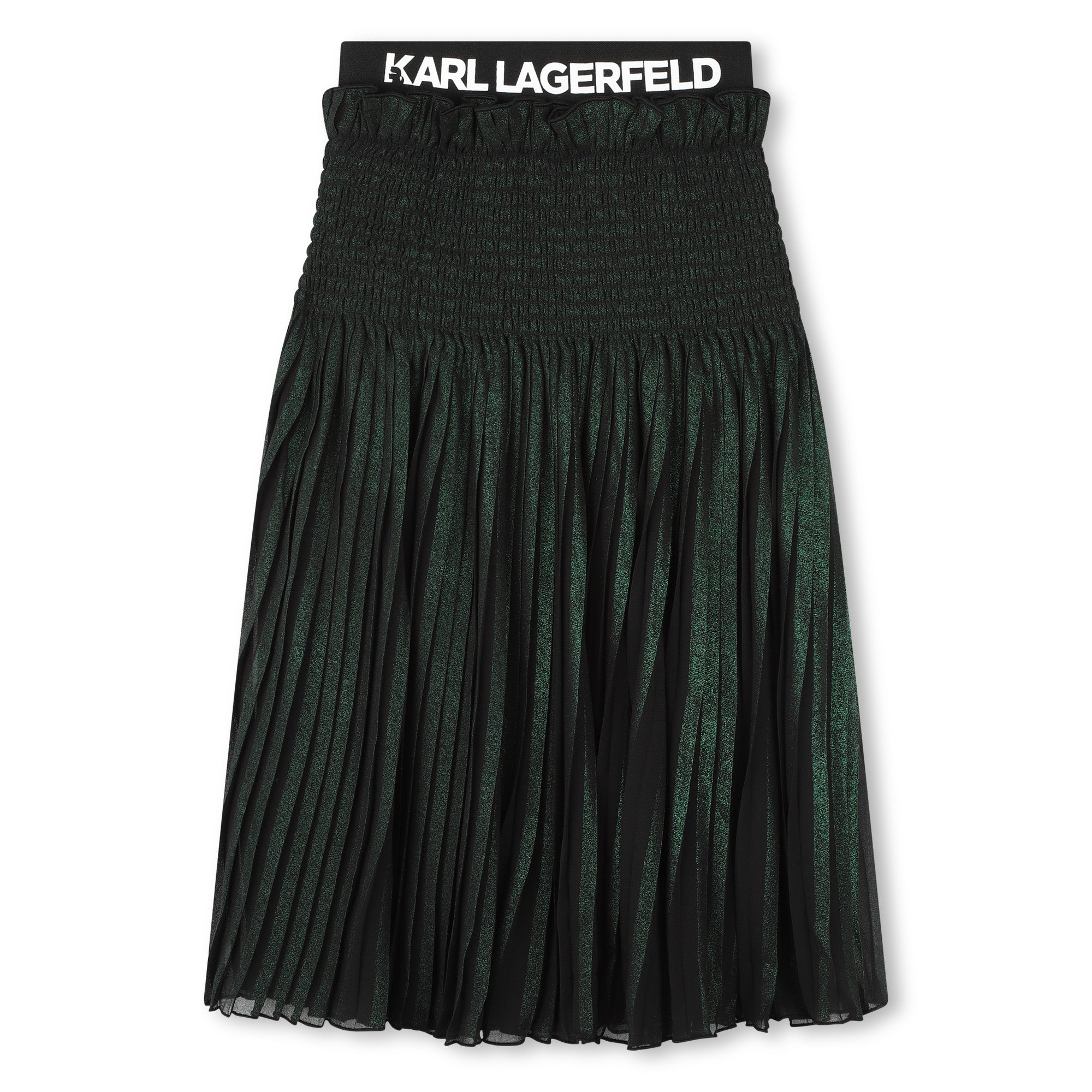 Midi Pleated Skirt with Iridescent Highlights Karl Lagerfeld Kids