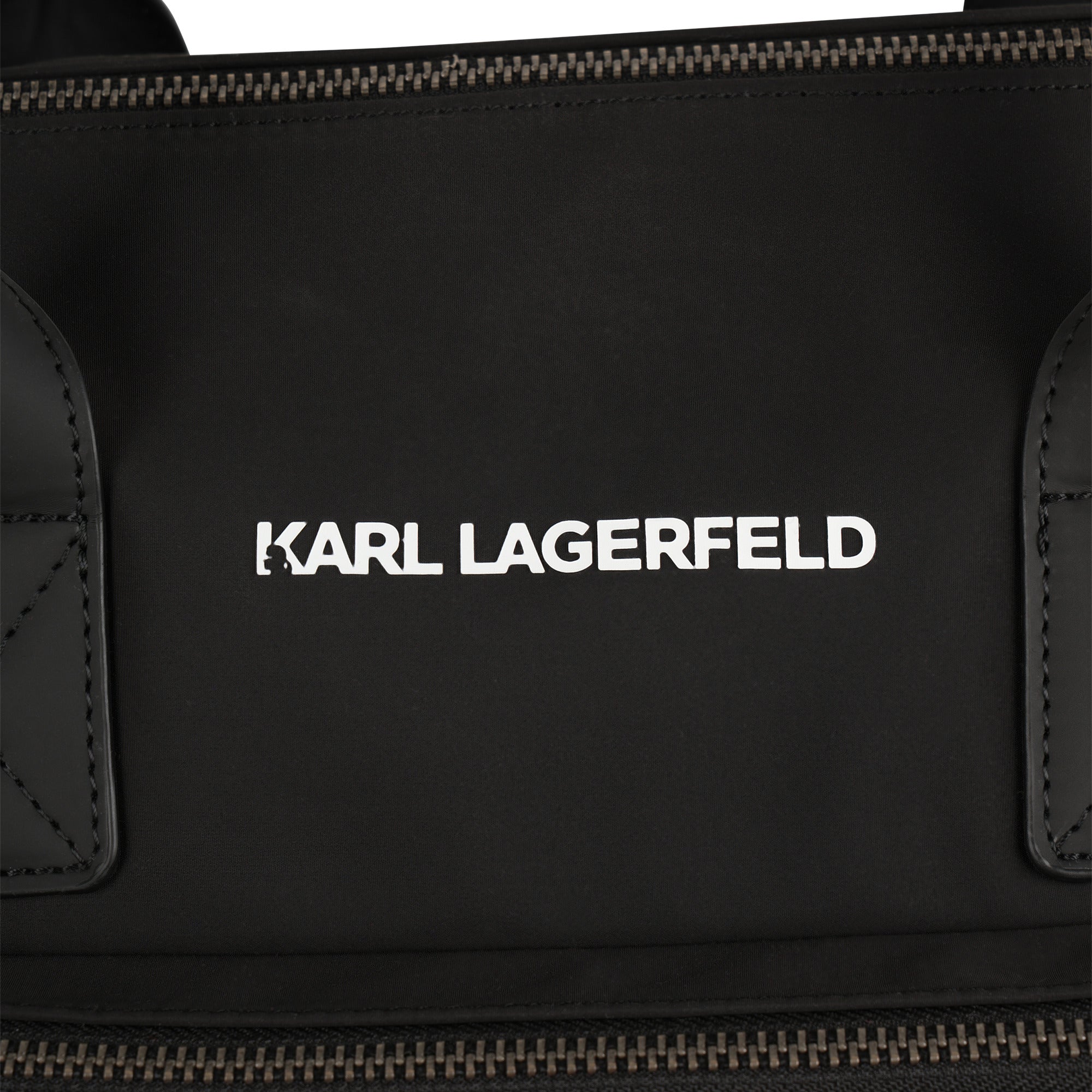 Black Changing Bag with Karl and Choupette Print Karl Lagerfeld Kids