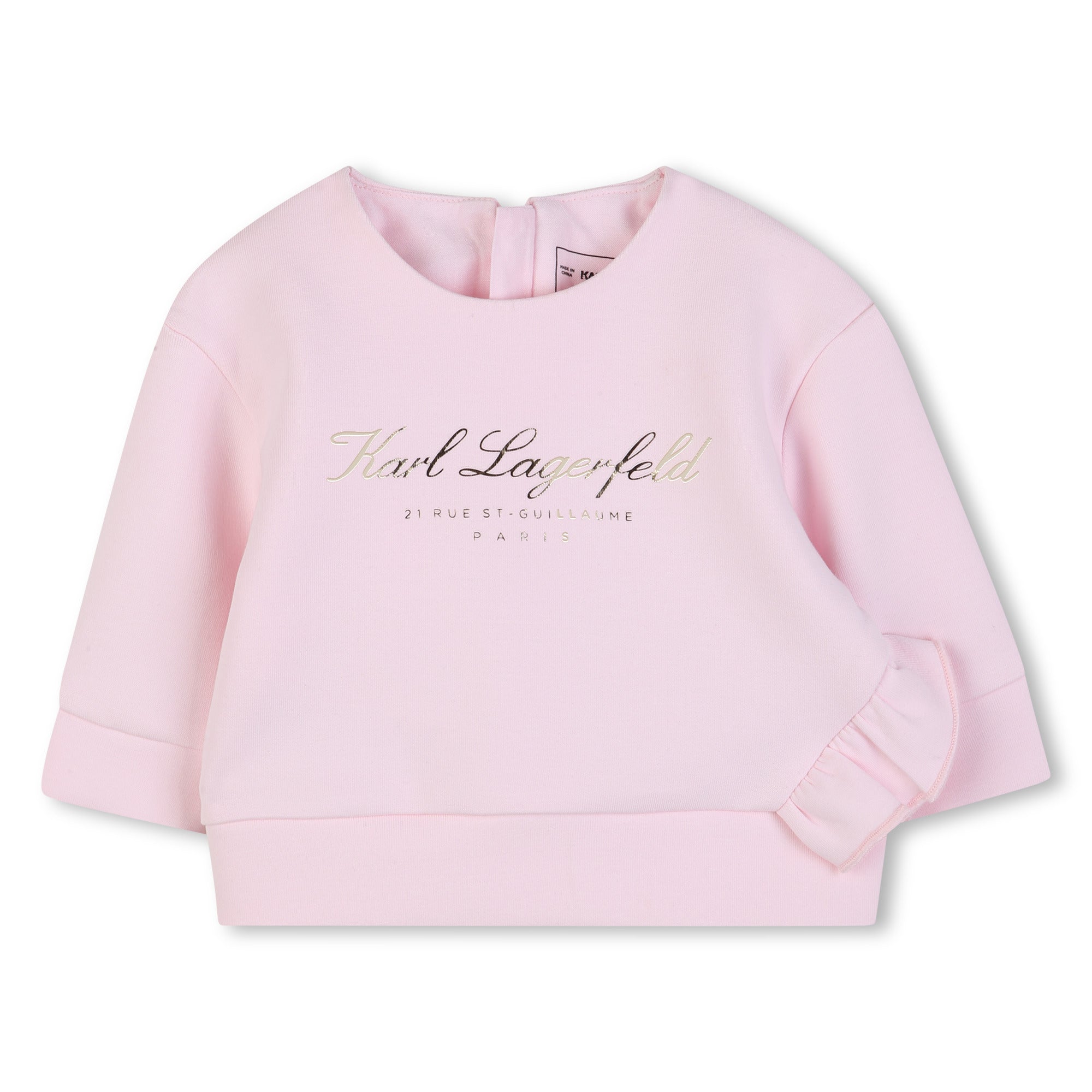 Sweatshirt & Skirt Set in Pale Pink Karl Lagerfeld Kids