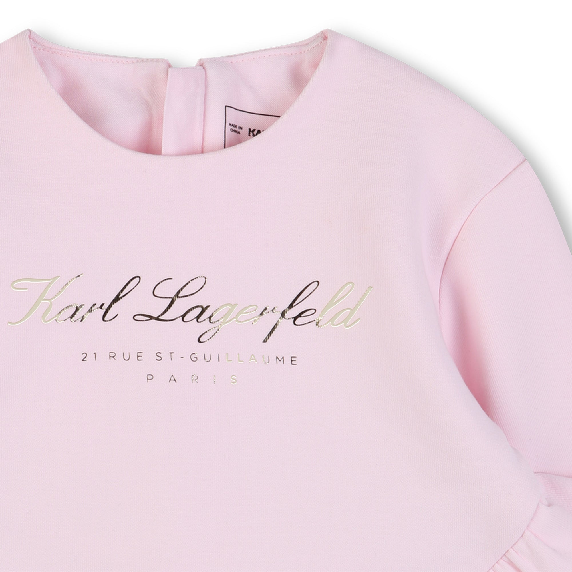 Sweatshirt & Skirt Set in Pale Pink Karl Lagerfeld Kids